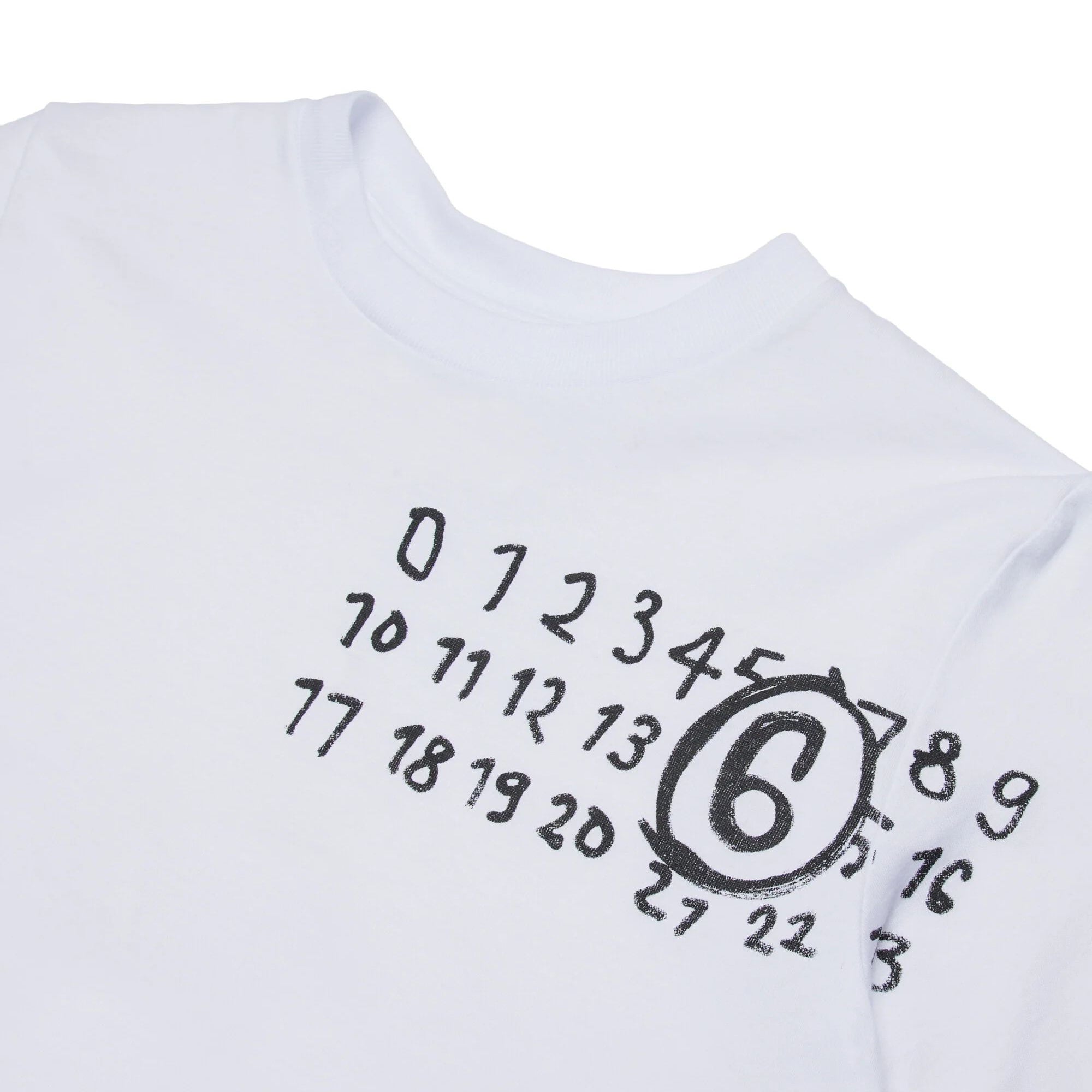 Boys & Girls White Logo Cotton T-Shirt