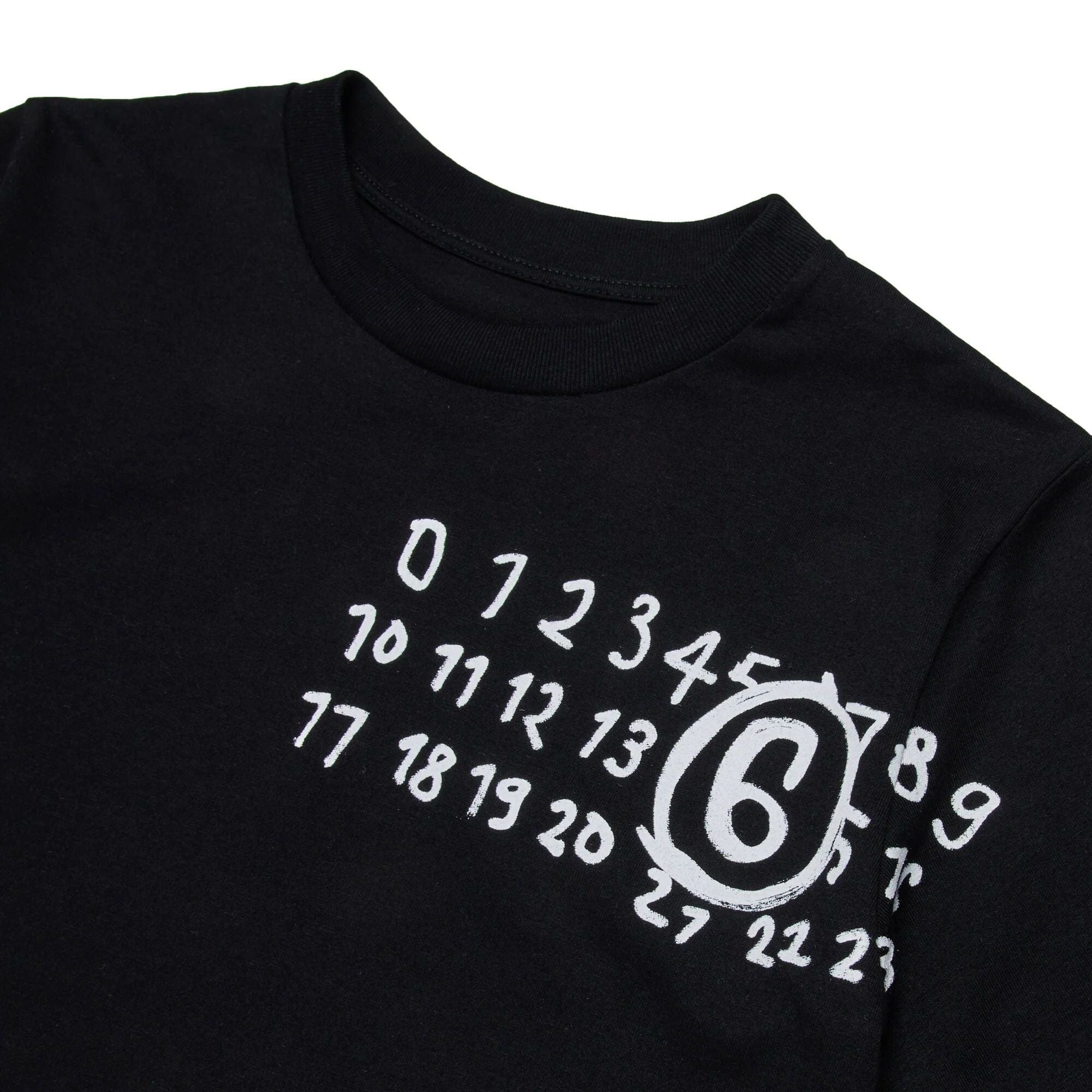 Boys & Girls Black Logo Cotton T-Shirt