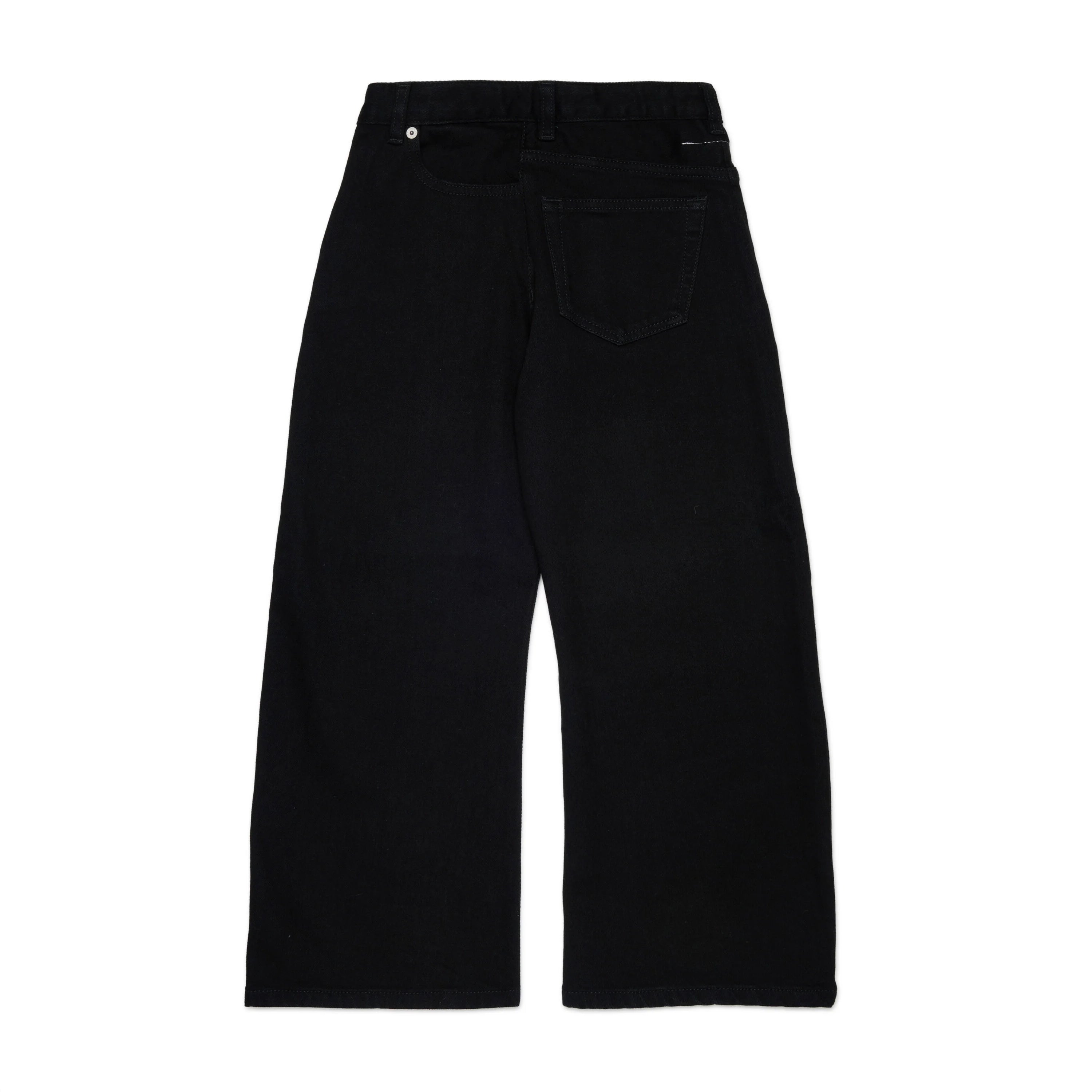 Boys & Girls Black Cotton Trousers