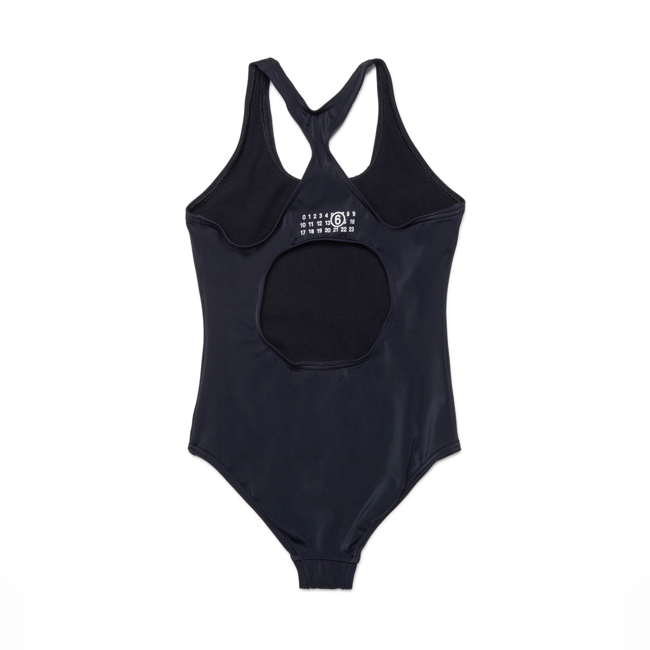 Girls Black Logo Swimsuit
