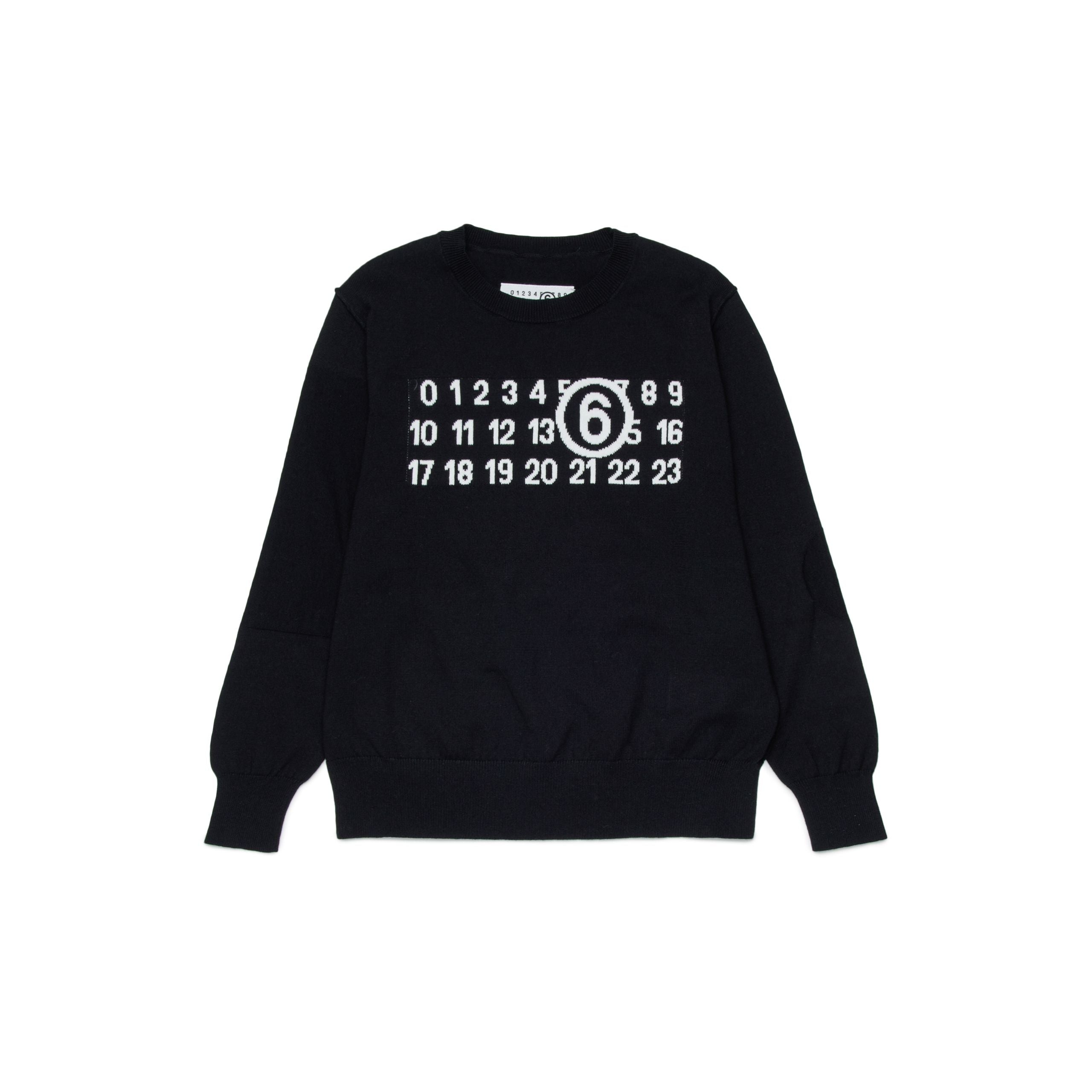 Boys & Girls Black Cotton Knit Sweater