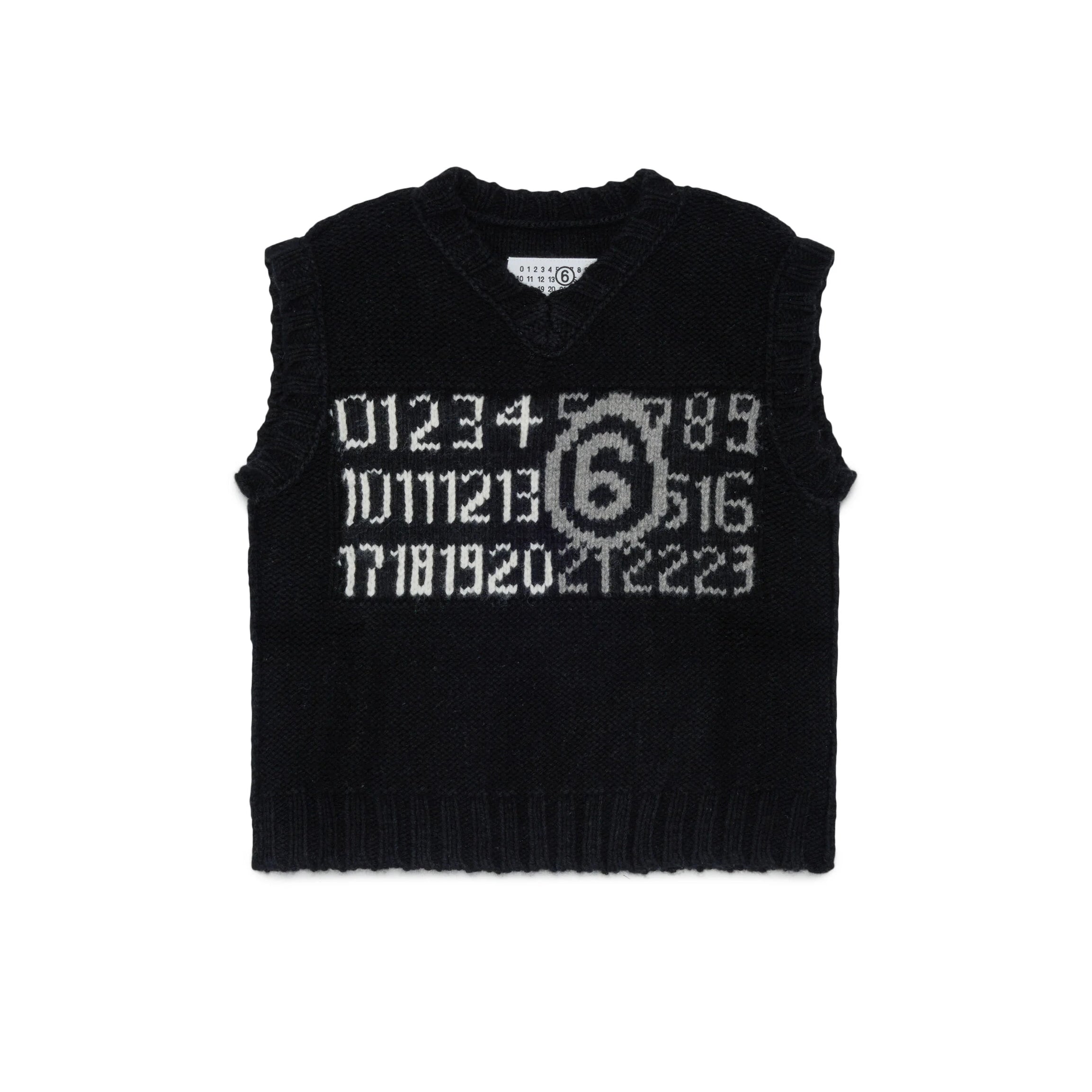 Boys & Girls Black Logo Wool Vest