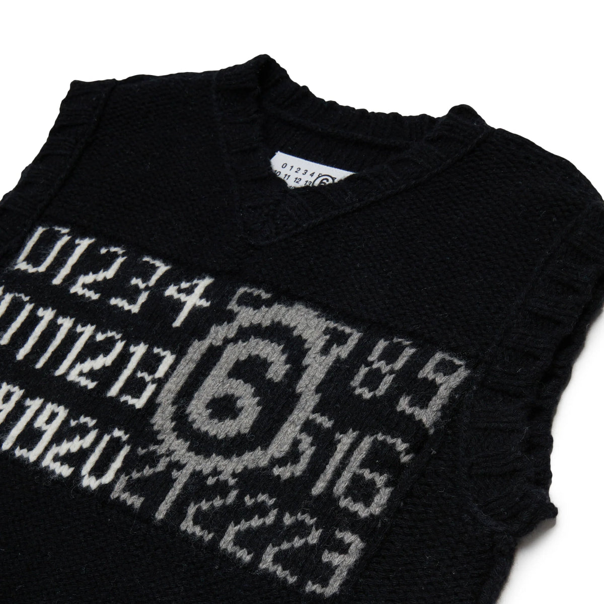 Boys & Girls Black Logo Wool Vest
