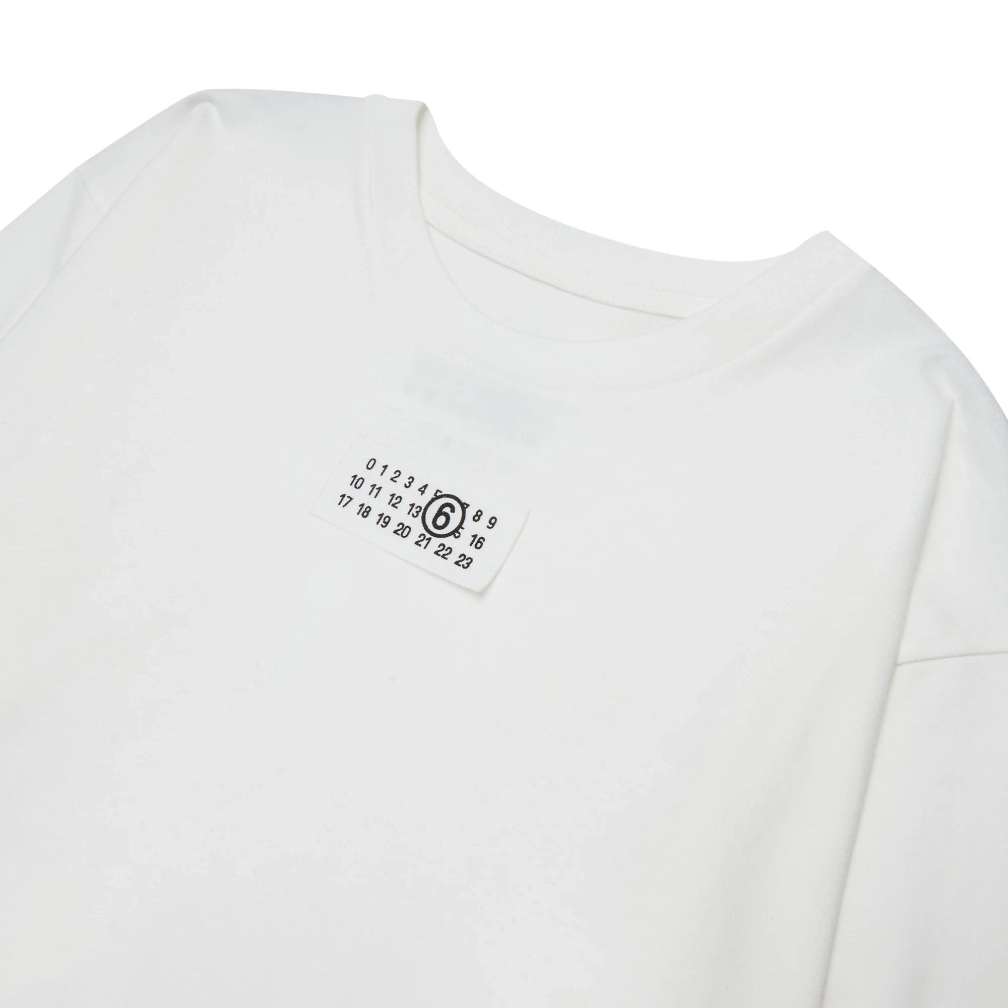 Boys & Girls White Logo Cotton Long Sleeves T-Shirt