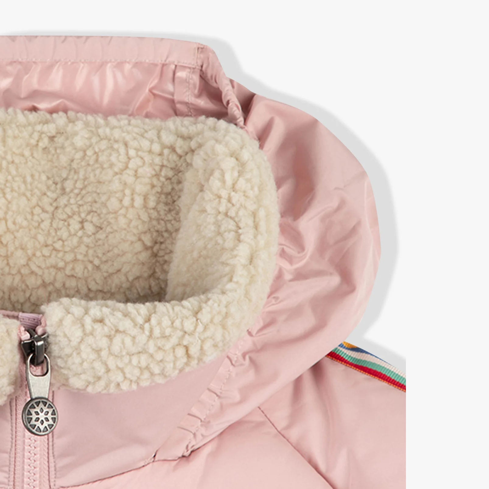 Girls Light Pink Padded Down Jacket(Bonton x Pyrenex)