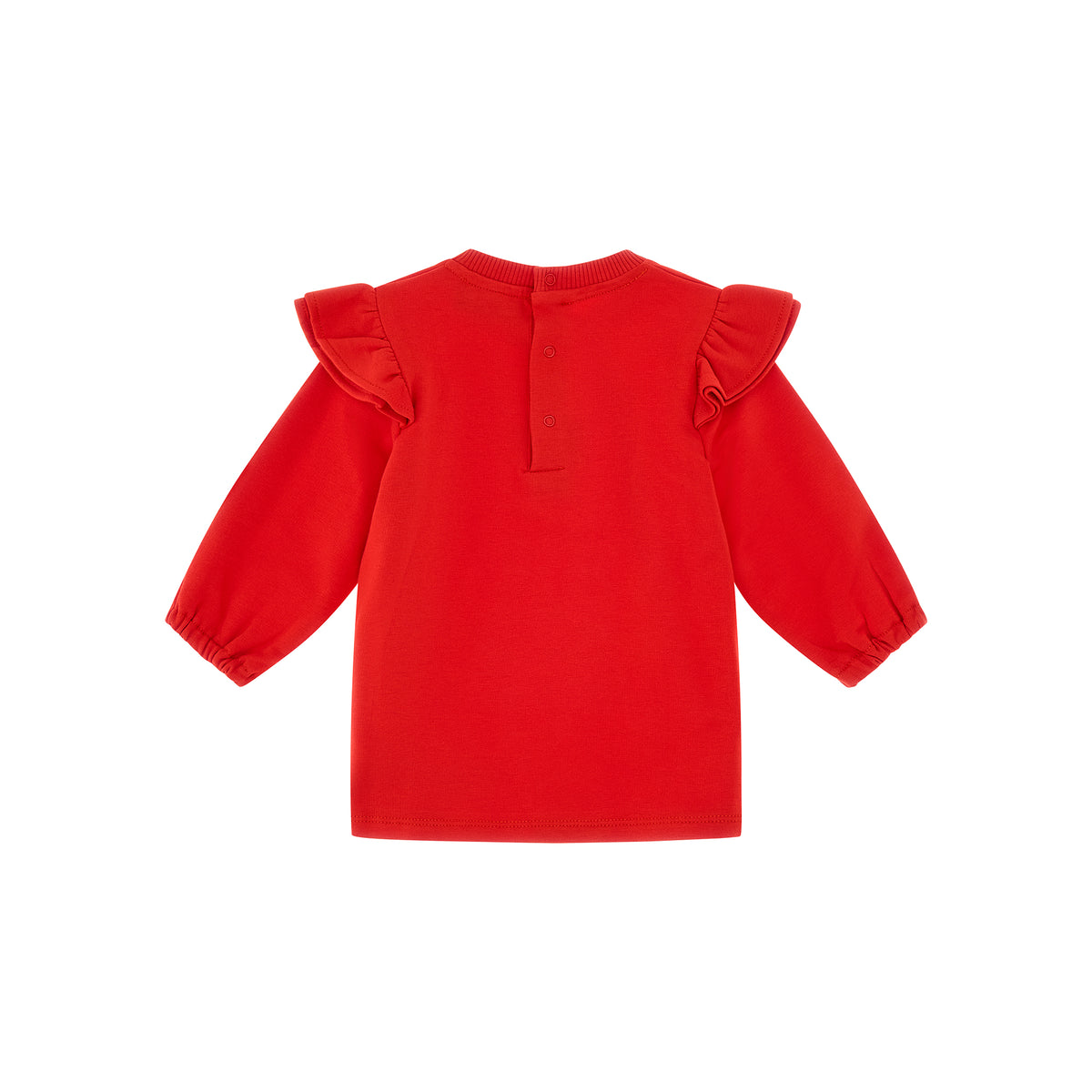 Baby Girls Red Bear Printed Cotton Dress