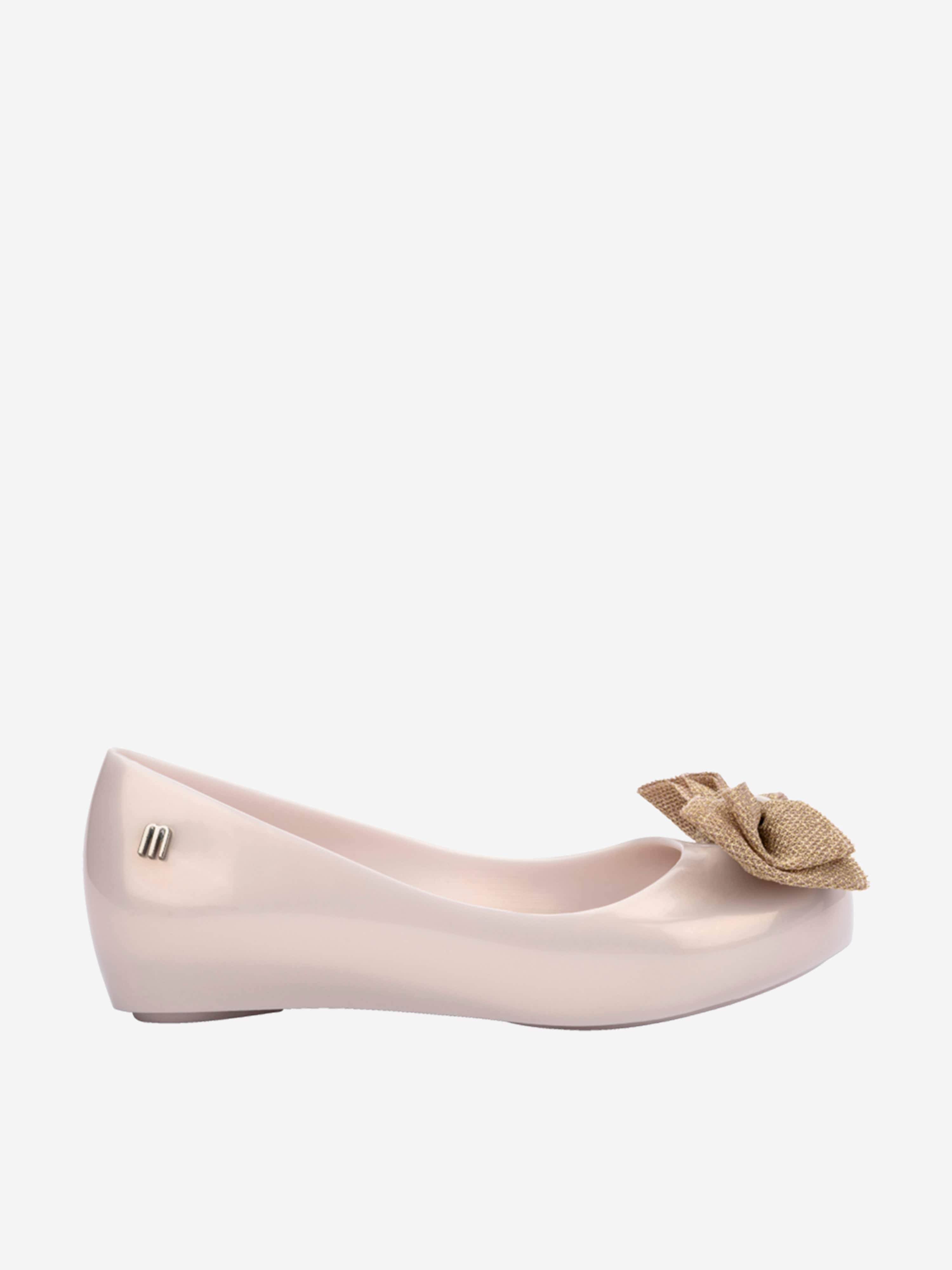 Mini Melissa Girls Ultragirl Sweet XII Ballerinas in Ivory