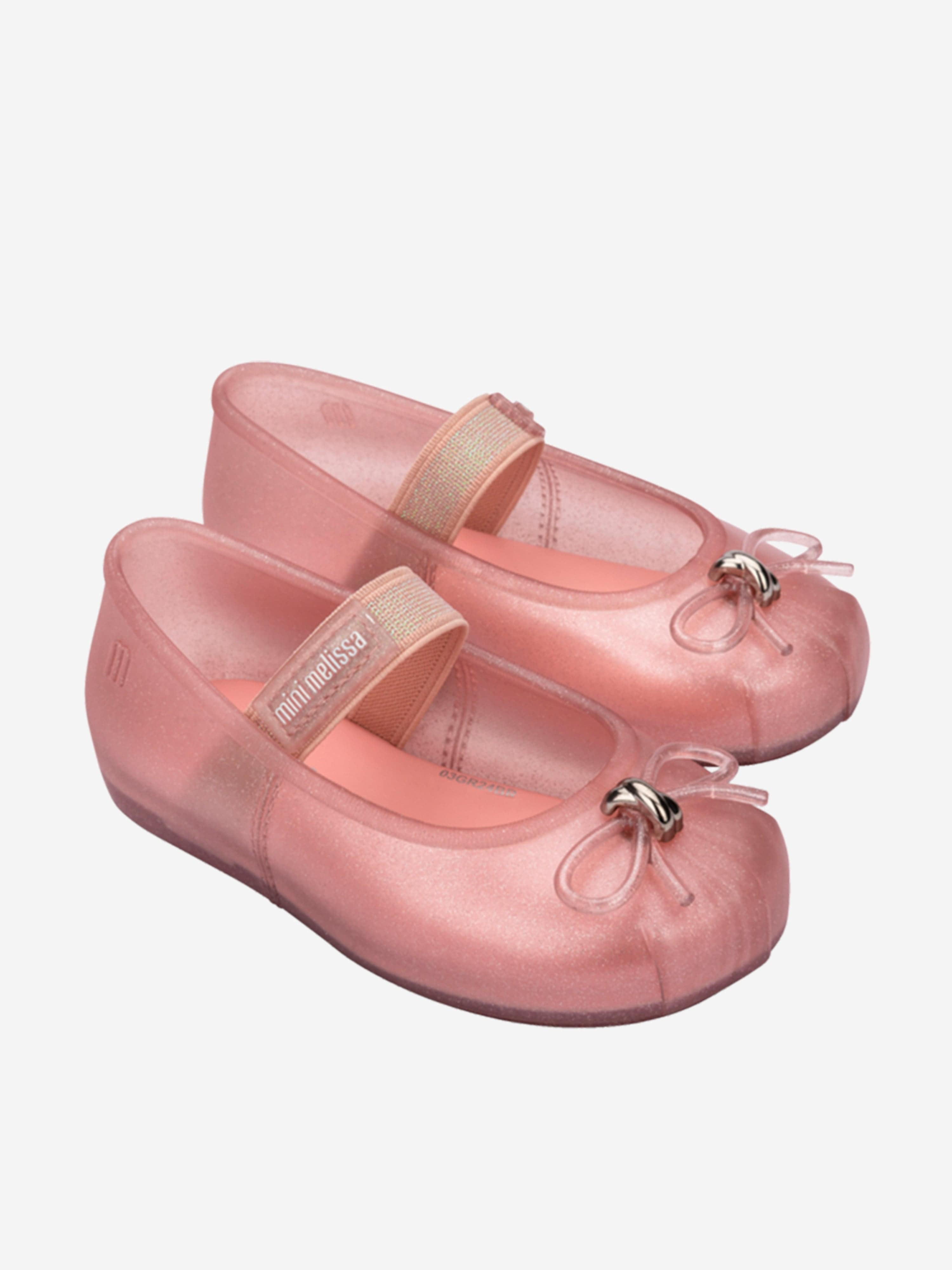 Mini Melissa Girls Sophie Ballet Flats in Pink