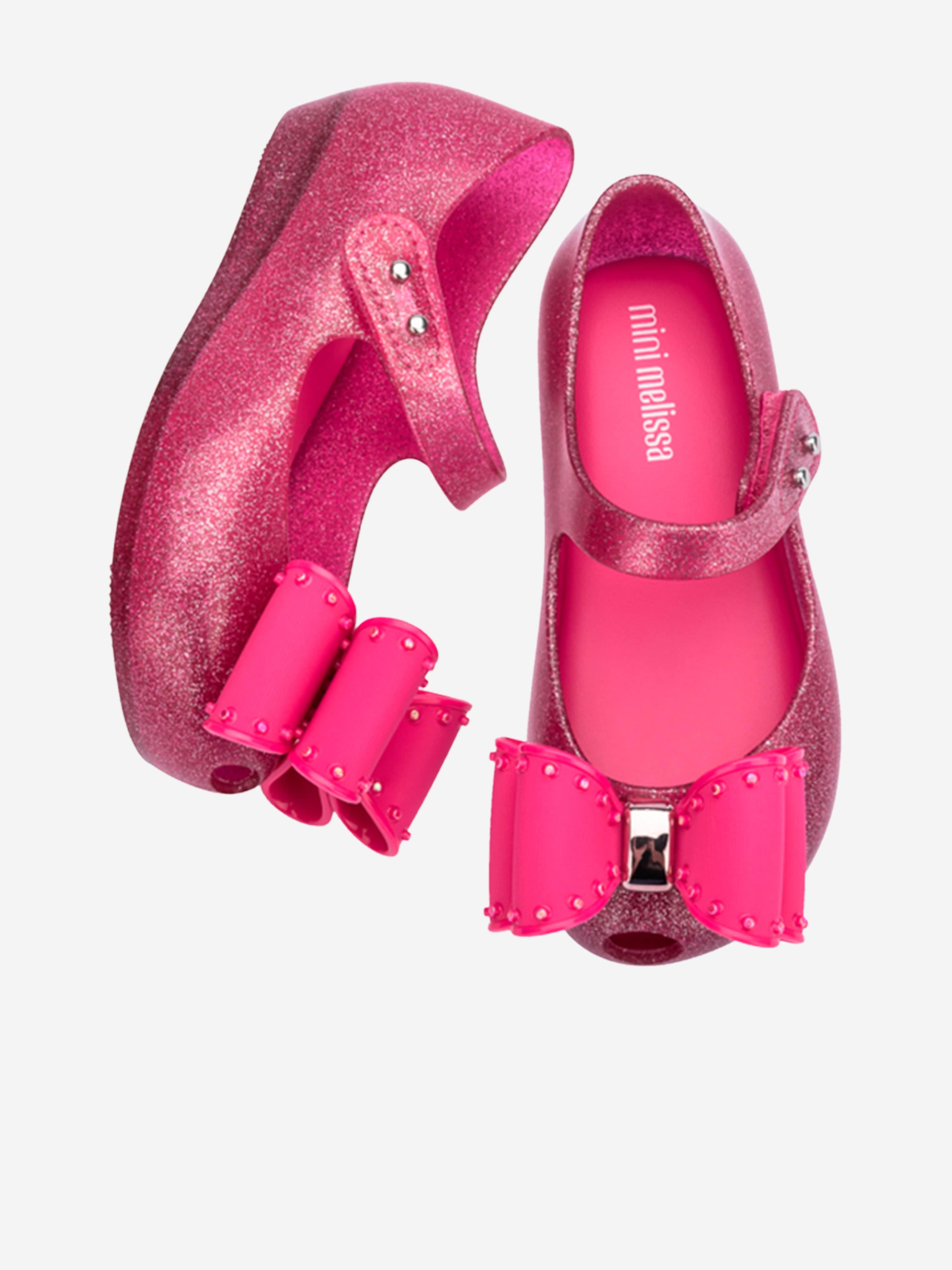 Girls Ultragirl Classic Bow Ballerinas in Pink