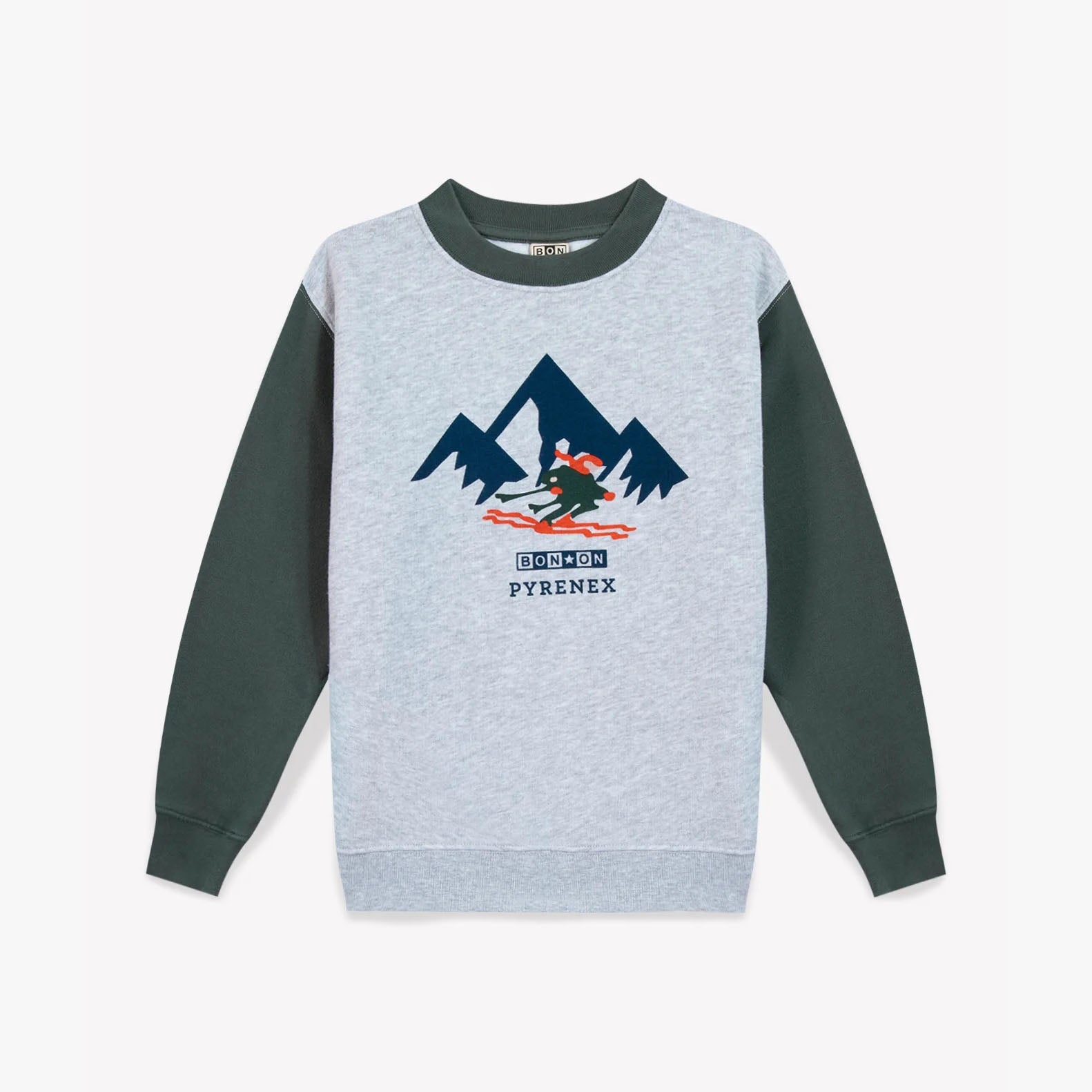 Boys & Girls Grey Cotton Sweatshirt(Bonton x Pyrenex)