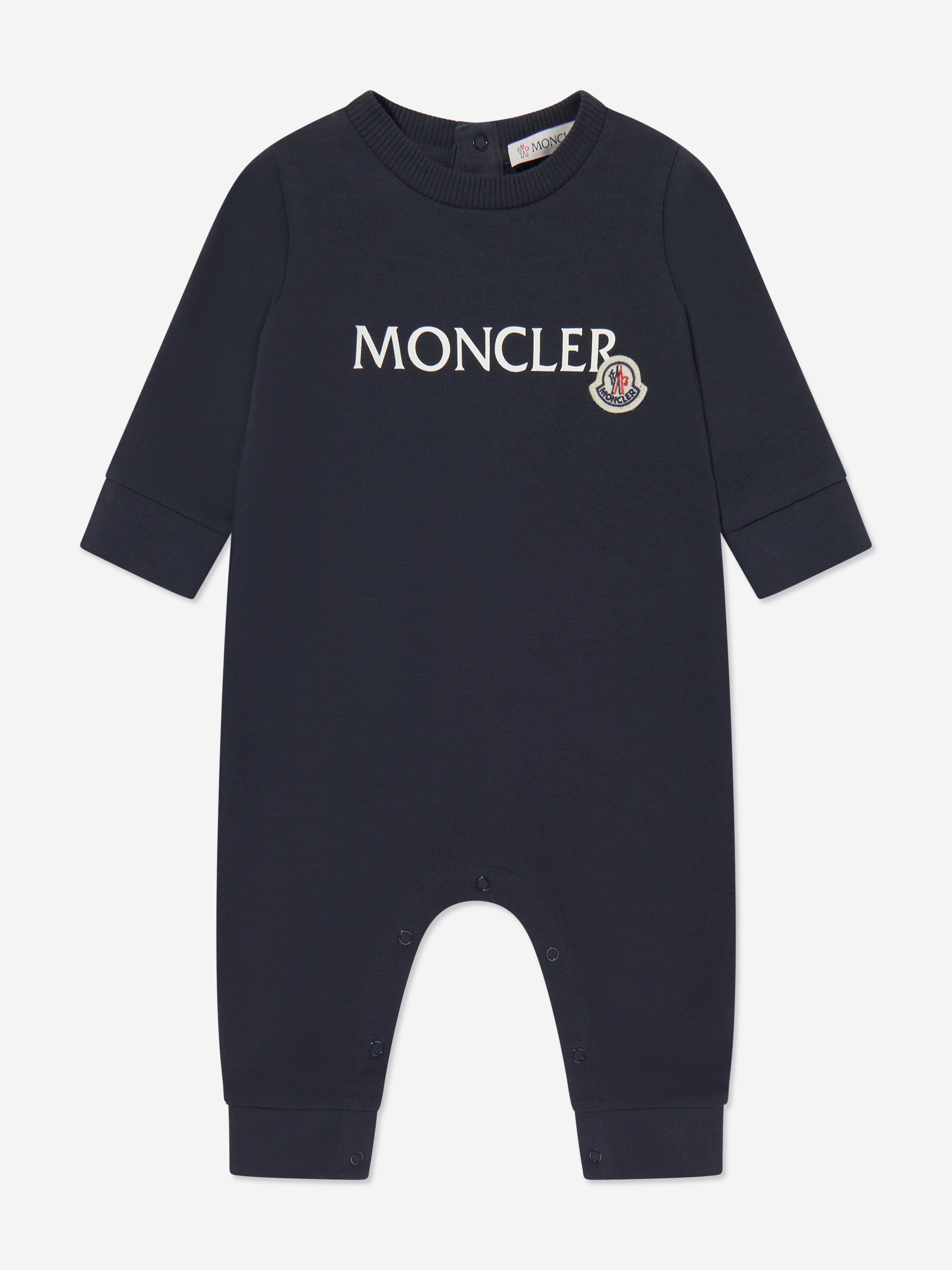 Baby Logo Romper in Navy