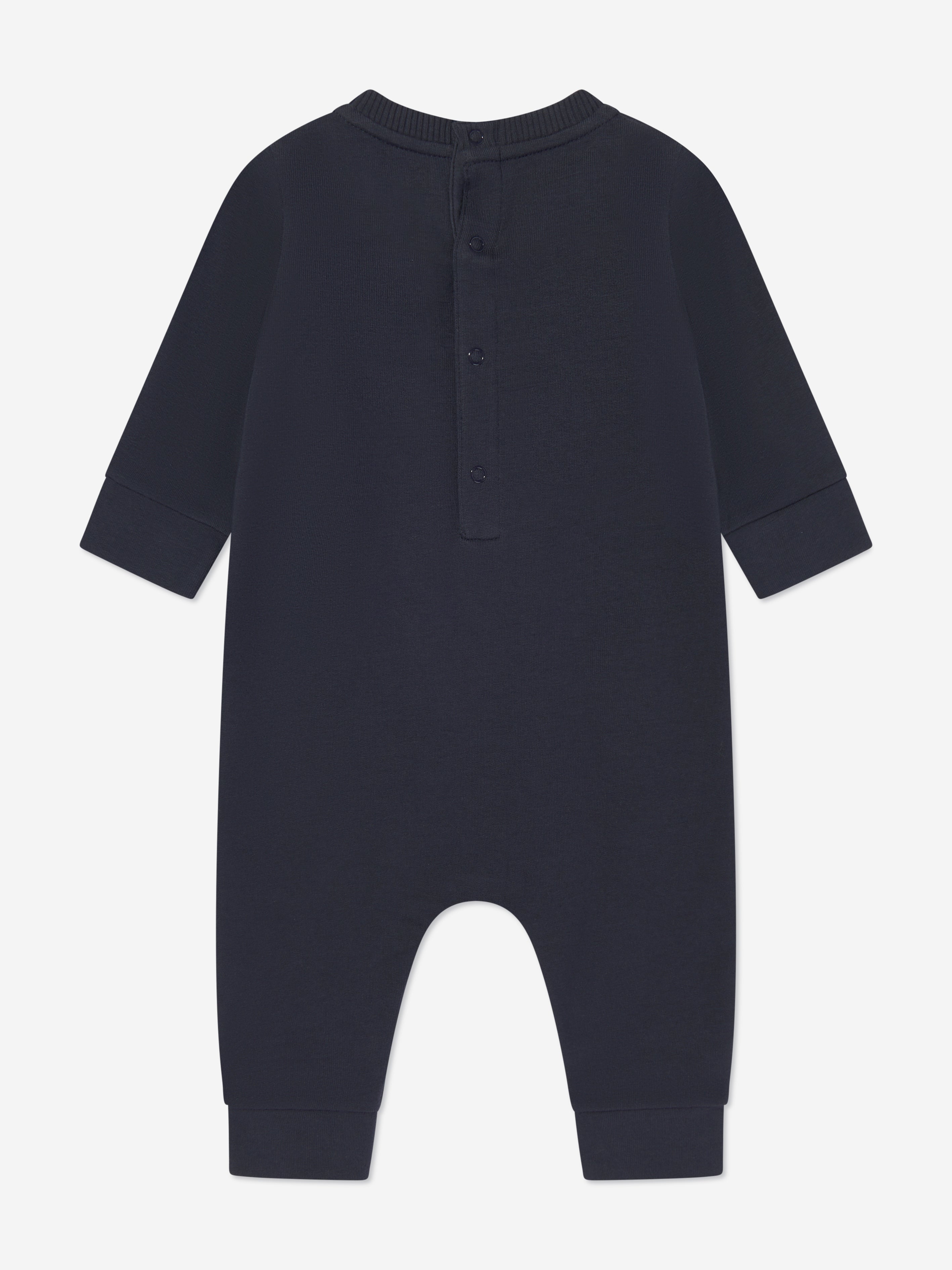 Baby Logo Romper in Navy