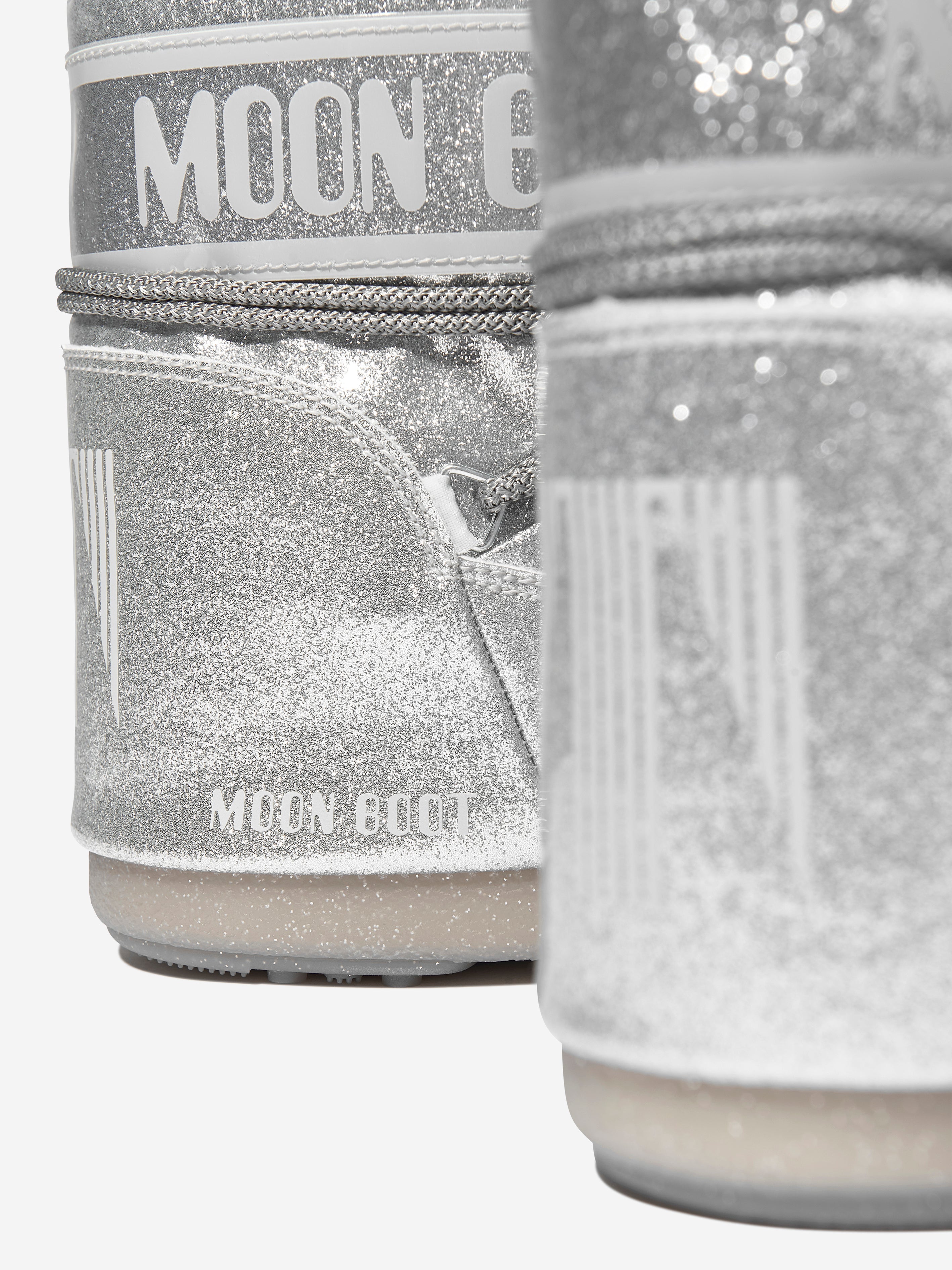 Kids Icon Low Glitter Snow Boots in Silver