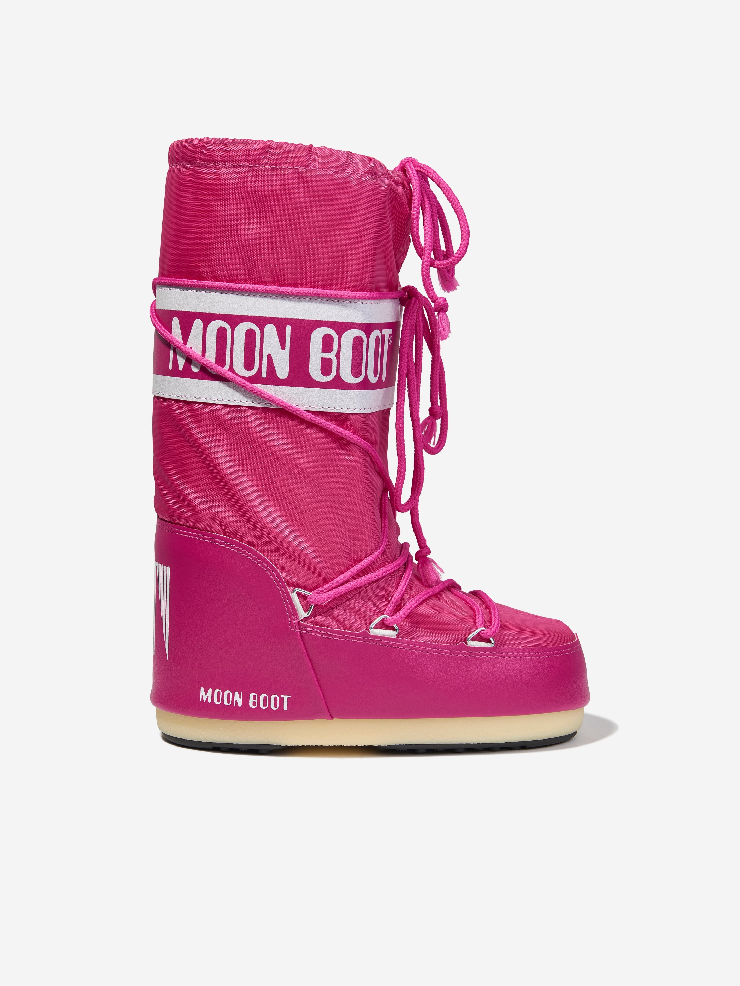 Girls Icon Nylon Snow Boots in Pink
