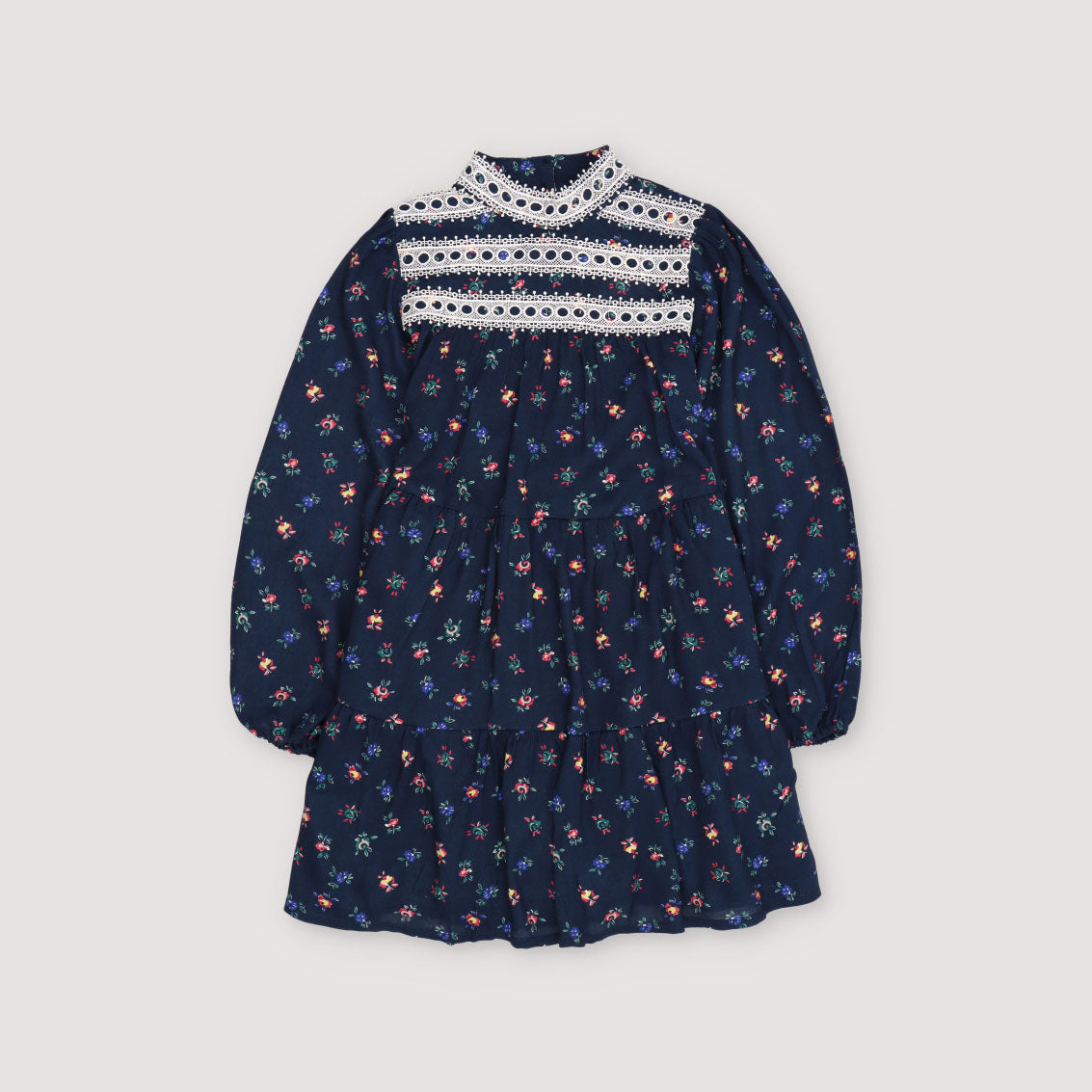 Girls Navy Floral Dress