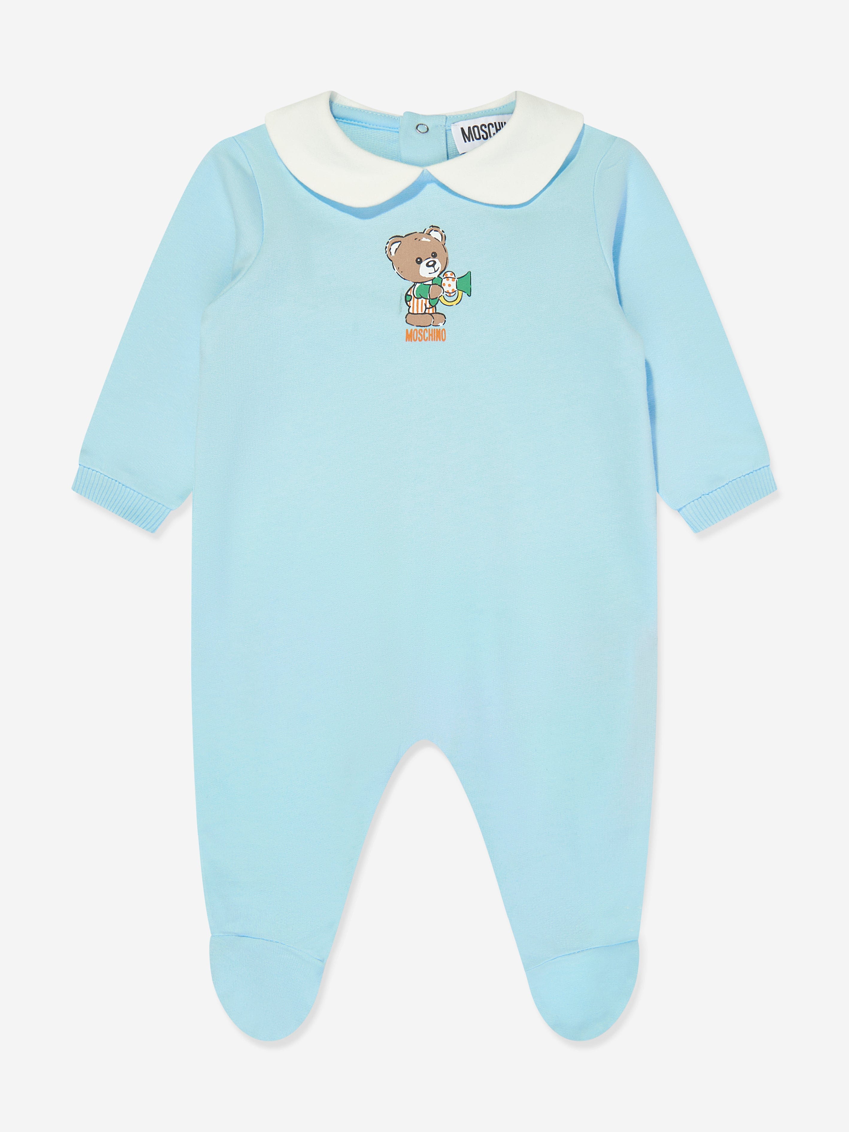 Baby Boys Bear Babygrow in Blue