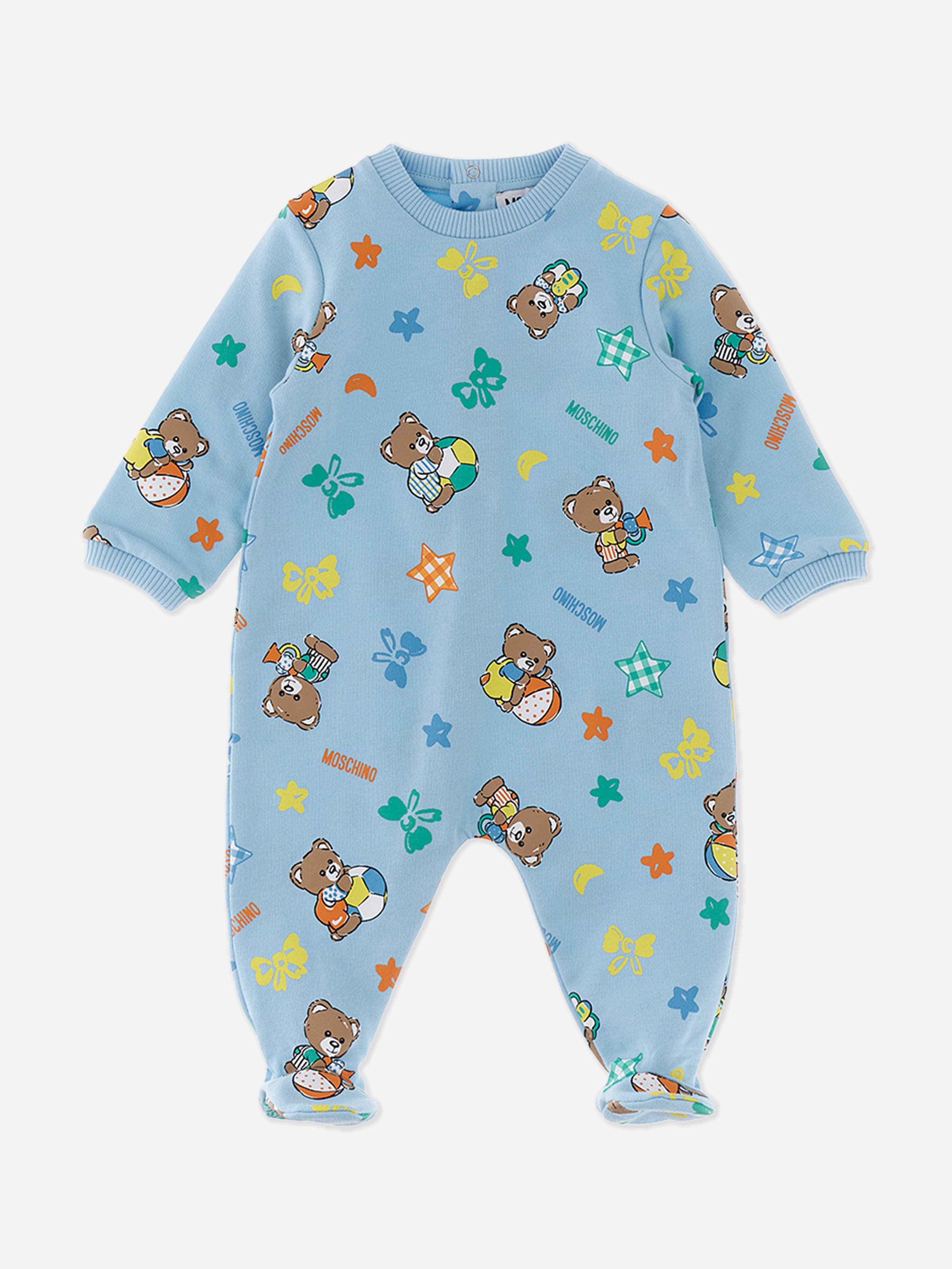 Baby Boys Teddy Bear Babygrow in Blue