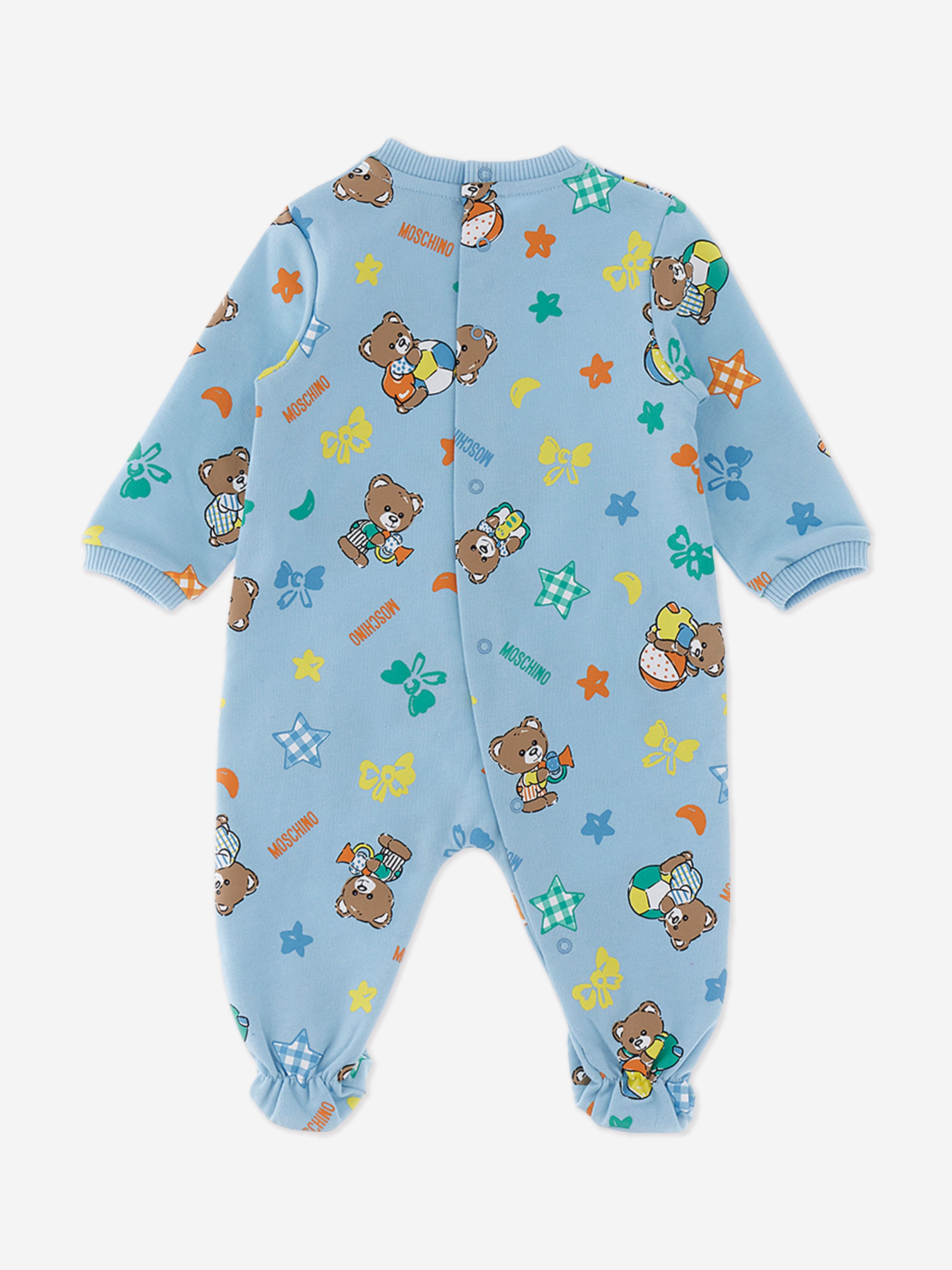 Baby Boys Teddy Bear Babygrow in Blue