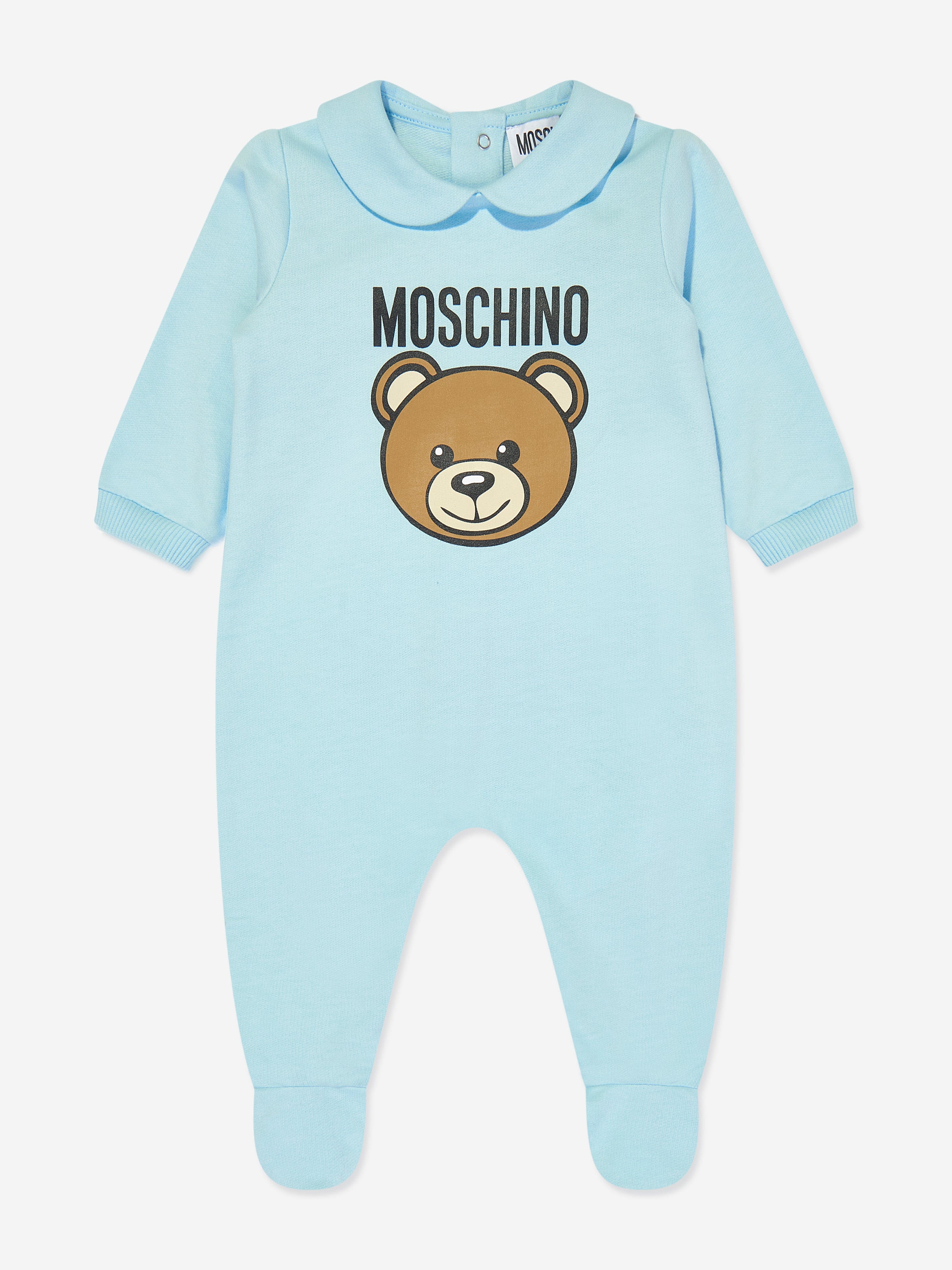 Baby Boys Bear Logo Babygrow Gift Set in Blue