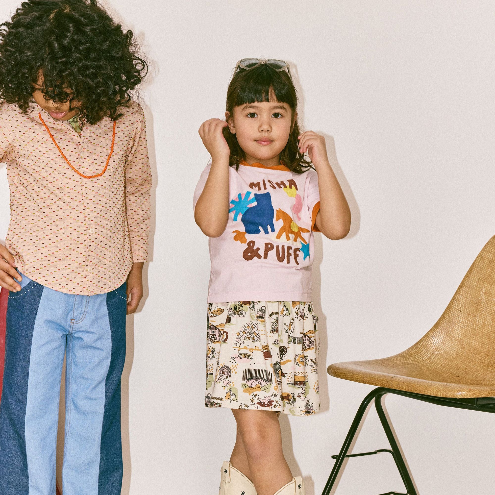 Boys & Girls Light Pink Printed Cotton T-Shirt