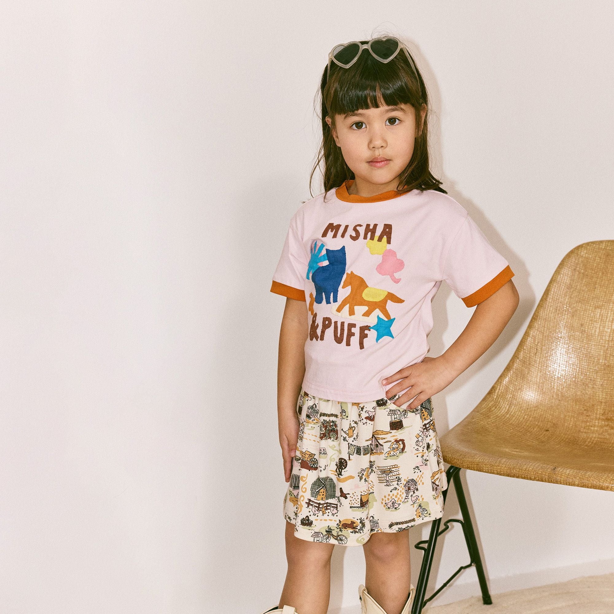Boys & Girls Light Pink Printed Cotton T-Shirt