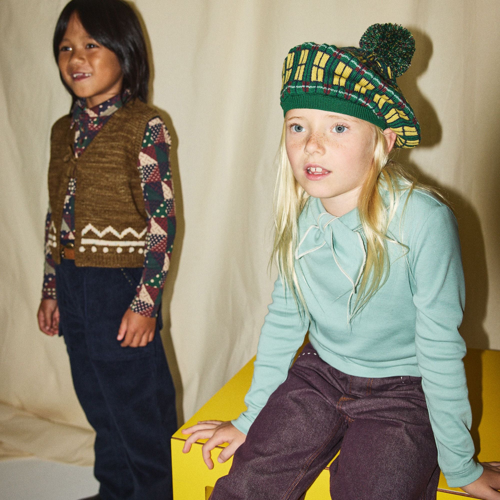 Boys & Girls Green Bow Cotton T-Shirt