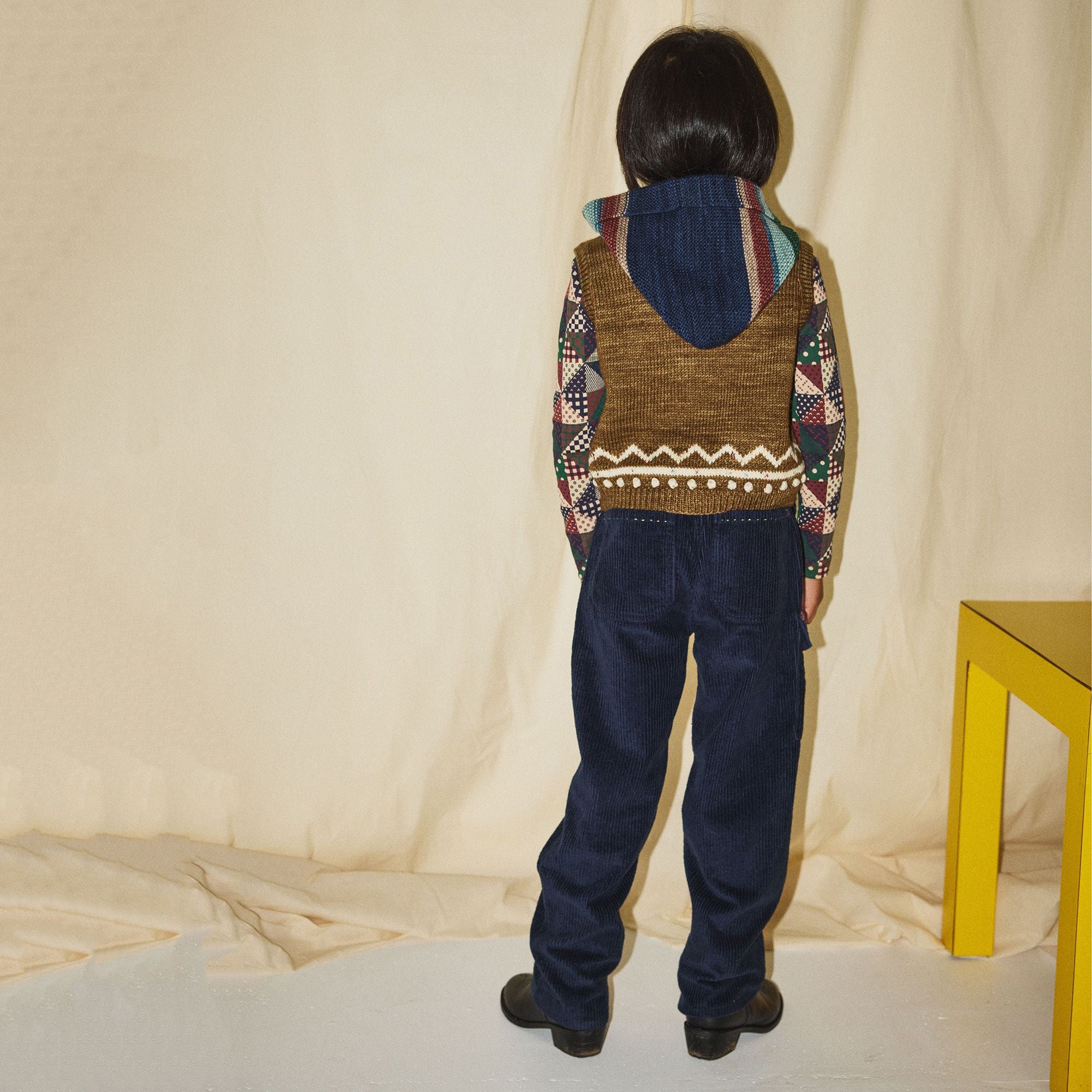 Boys & Girls Brown Knit Wool Gilet