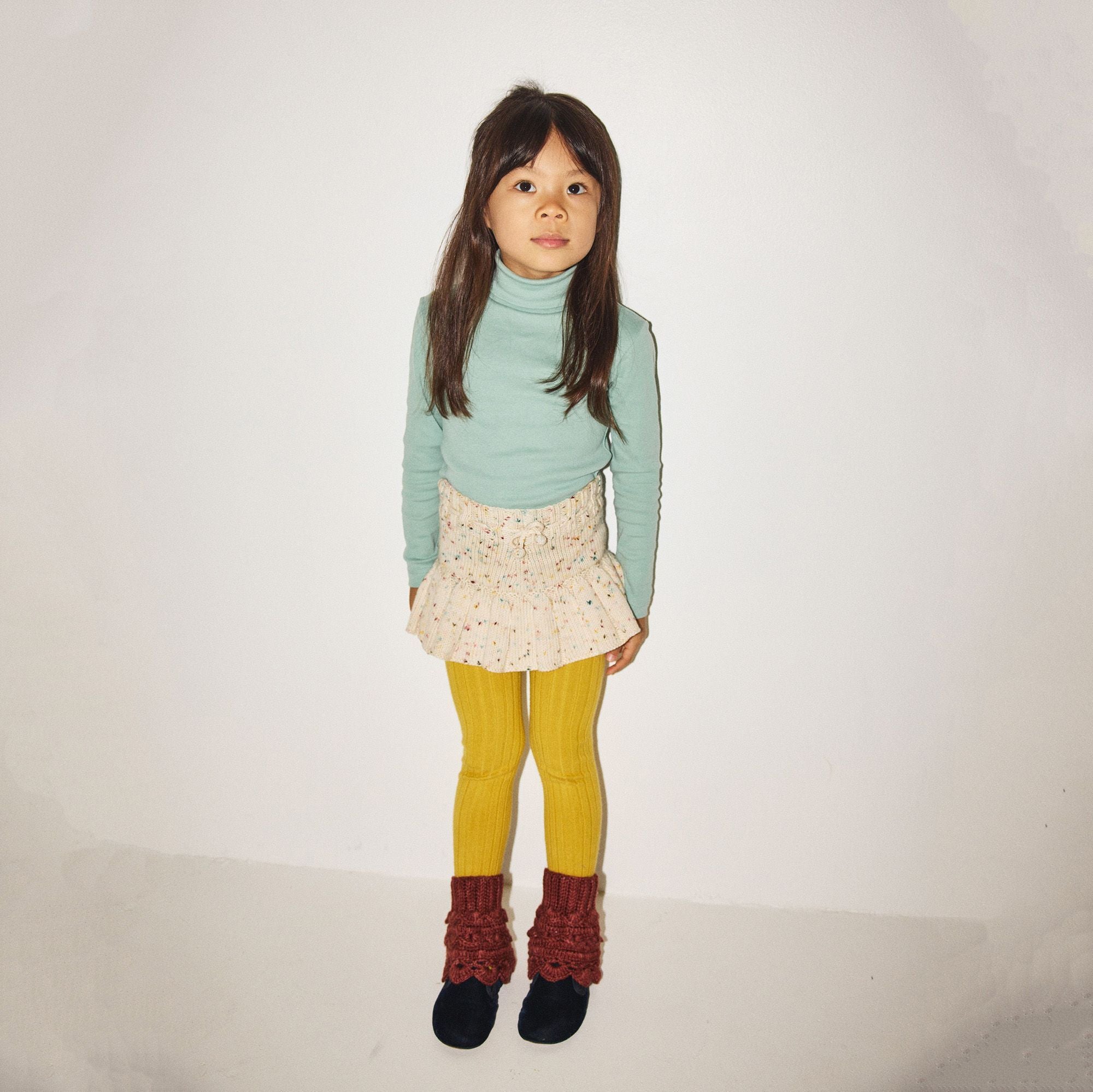 Boys & Girls Green Cotton Turtleneck