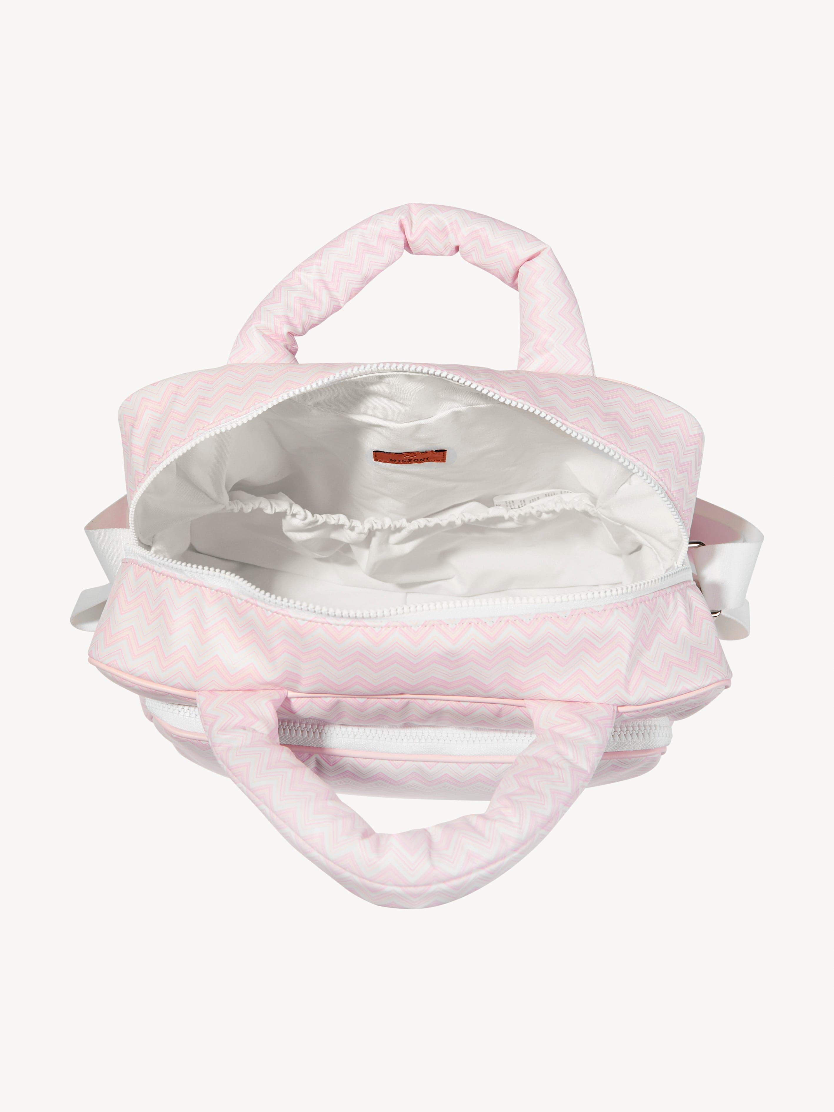 Baby Girls Zigzag Changing Bag in Pink (35cm)