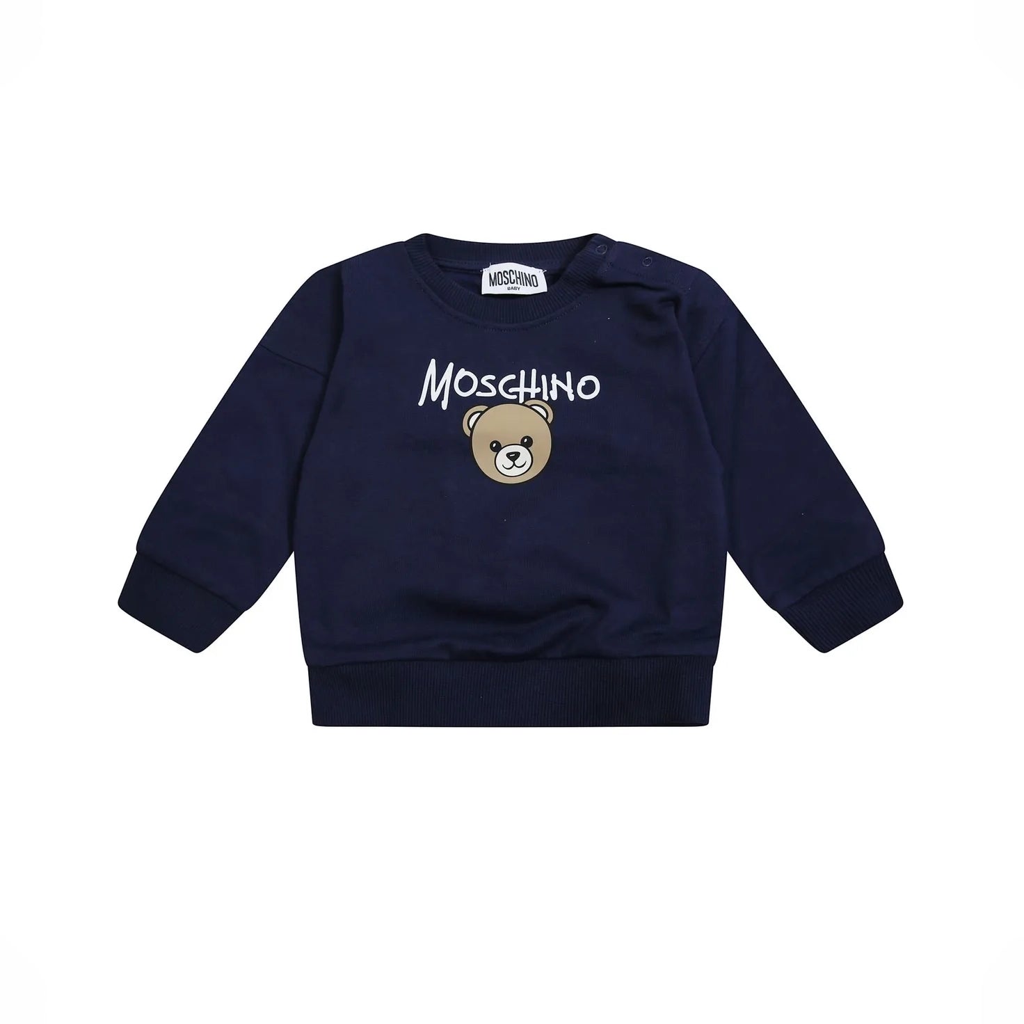 Baby Boys & Girls Navy Bear Printed Cotton Sweatshirt