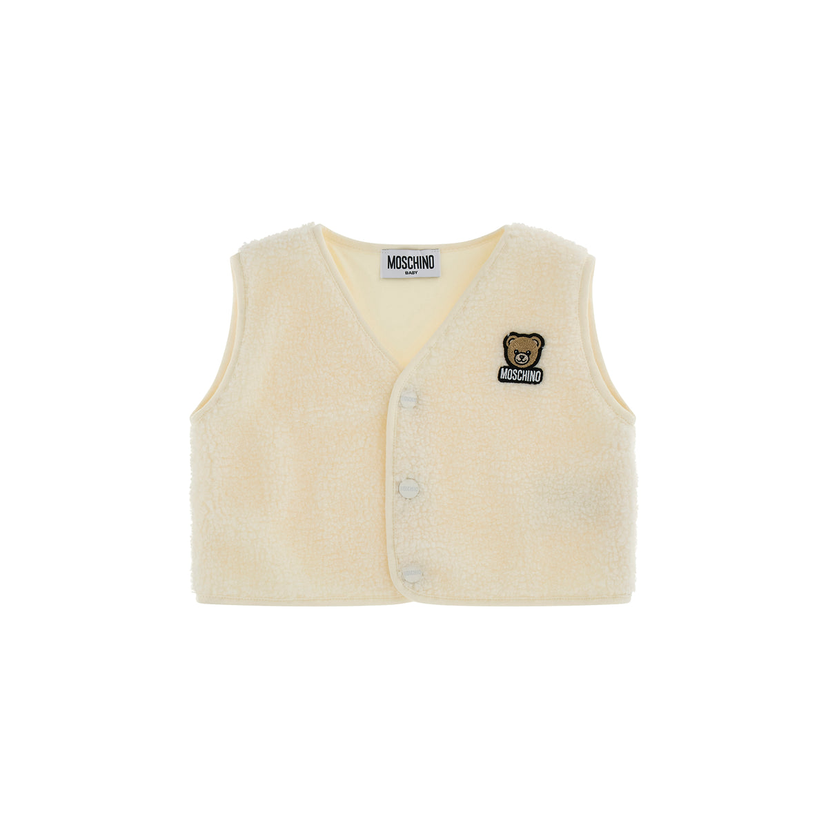 Baby Boys & Girls White Fleece Gilet