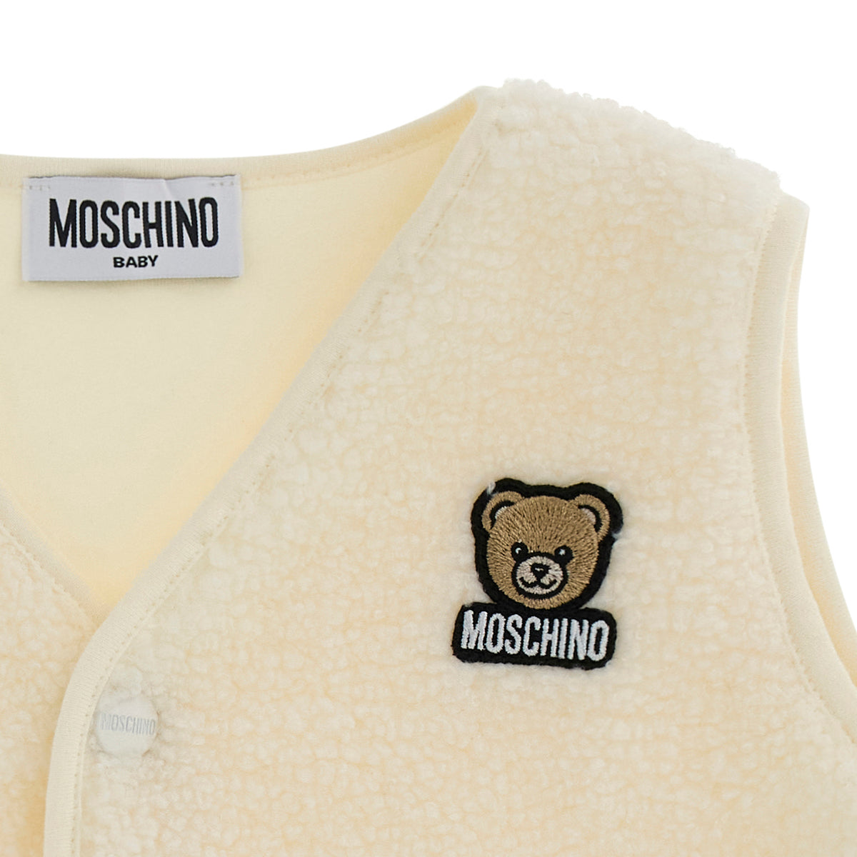 Baby Boys & Girls White Fleece Gilet