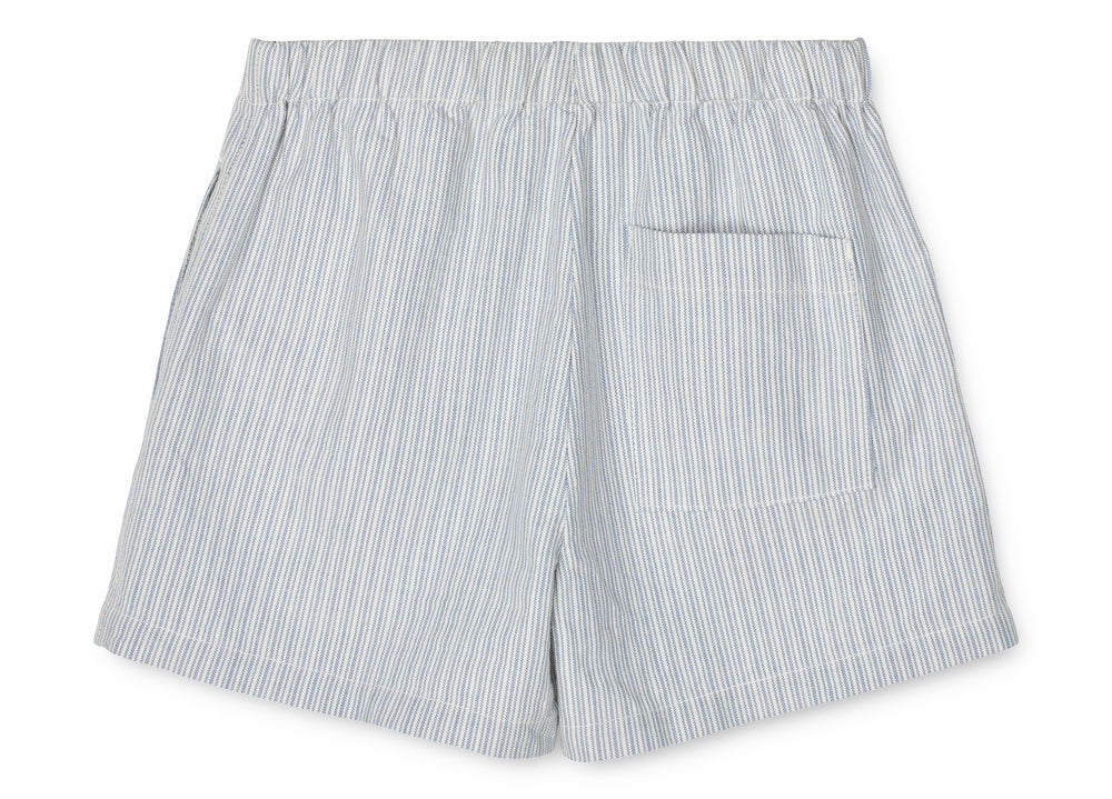 Boys & Girls White Stripes Cotton Shorts