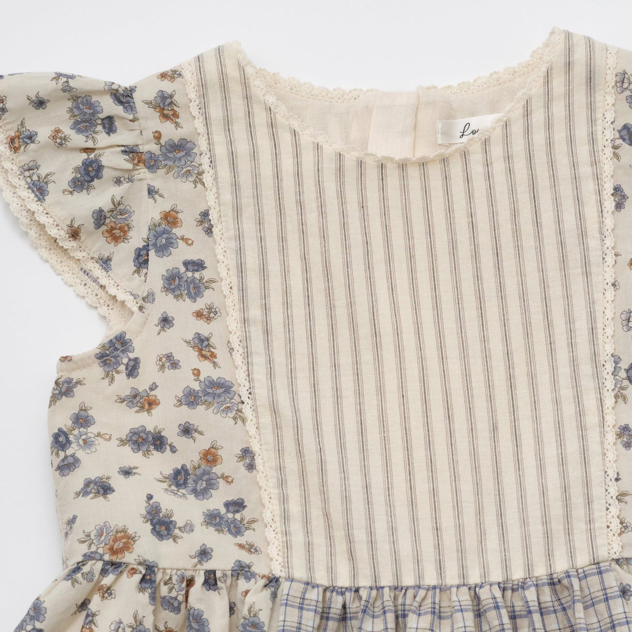 Girls Blue Floral Dress