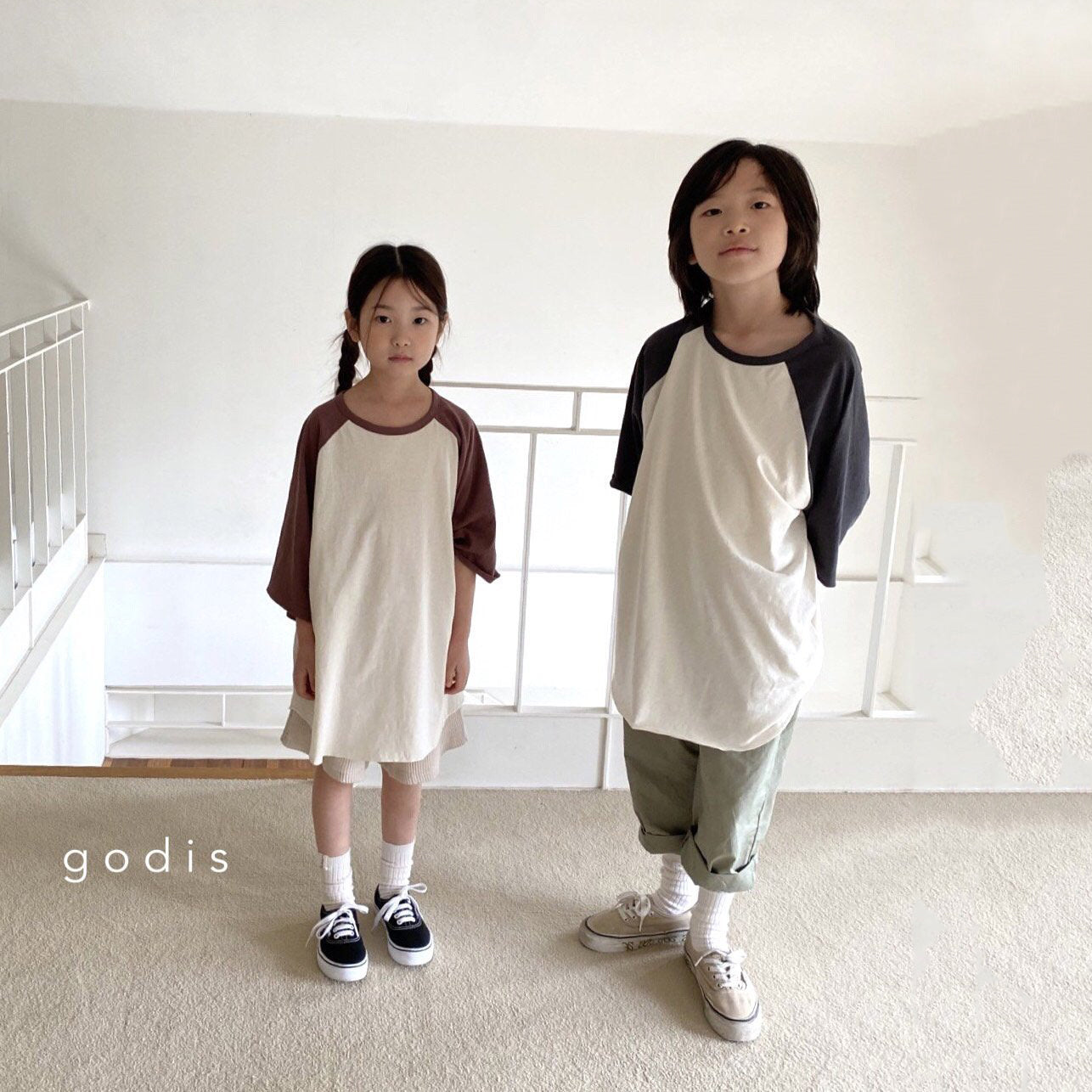 Boys & Girls Charcoal Cotton T-Shirt