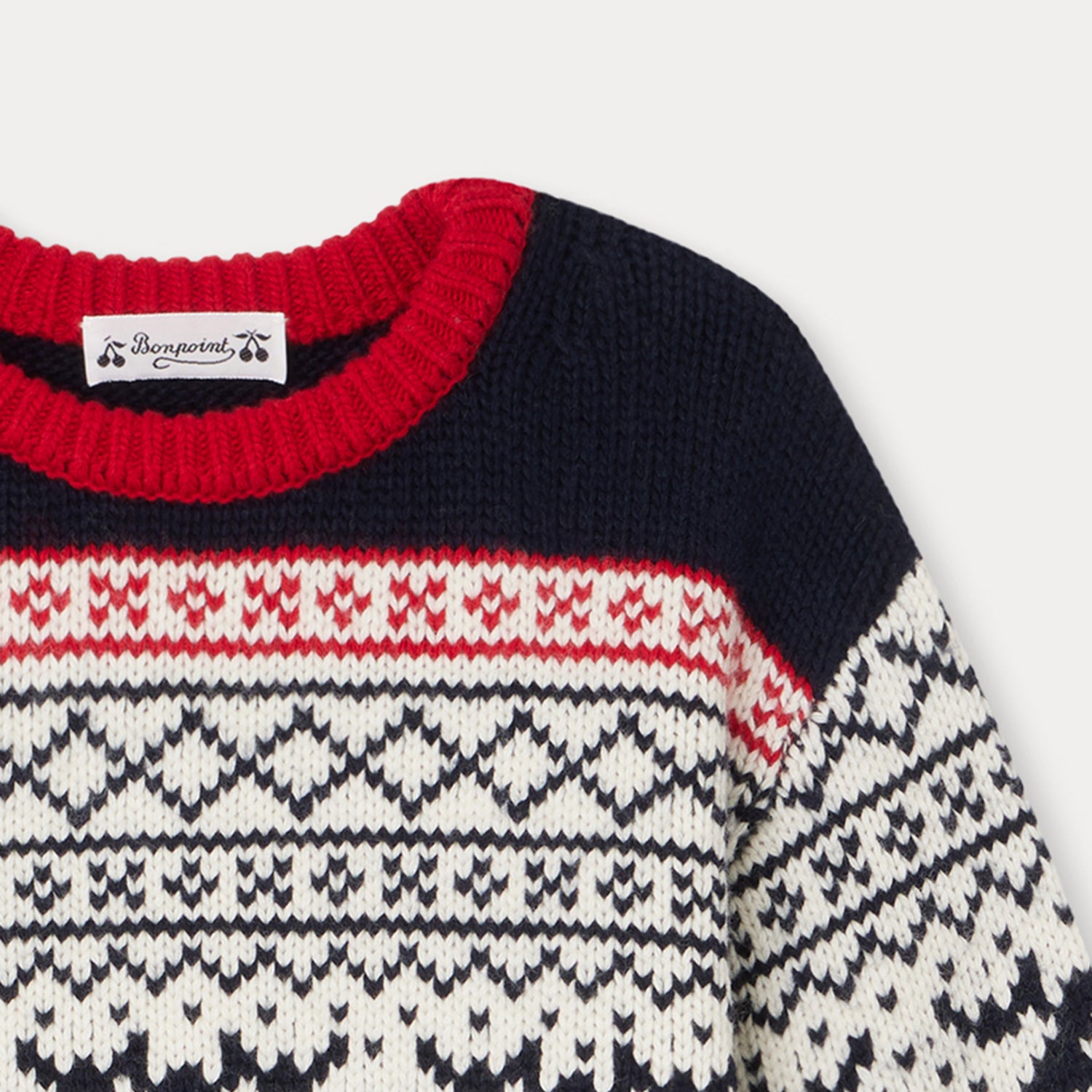 Boys & Girls Navy Jacquard Sweater