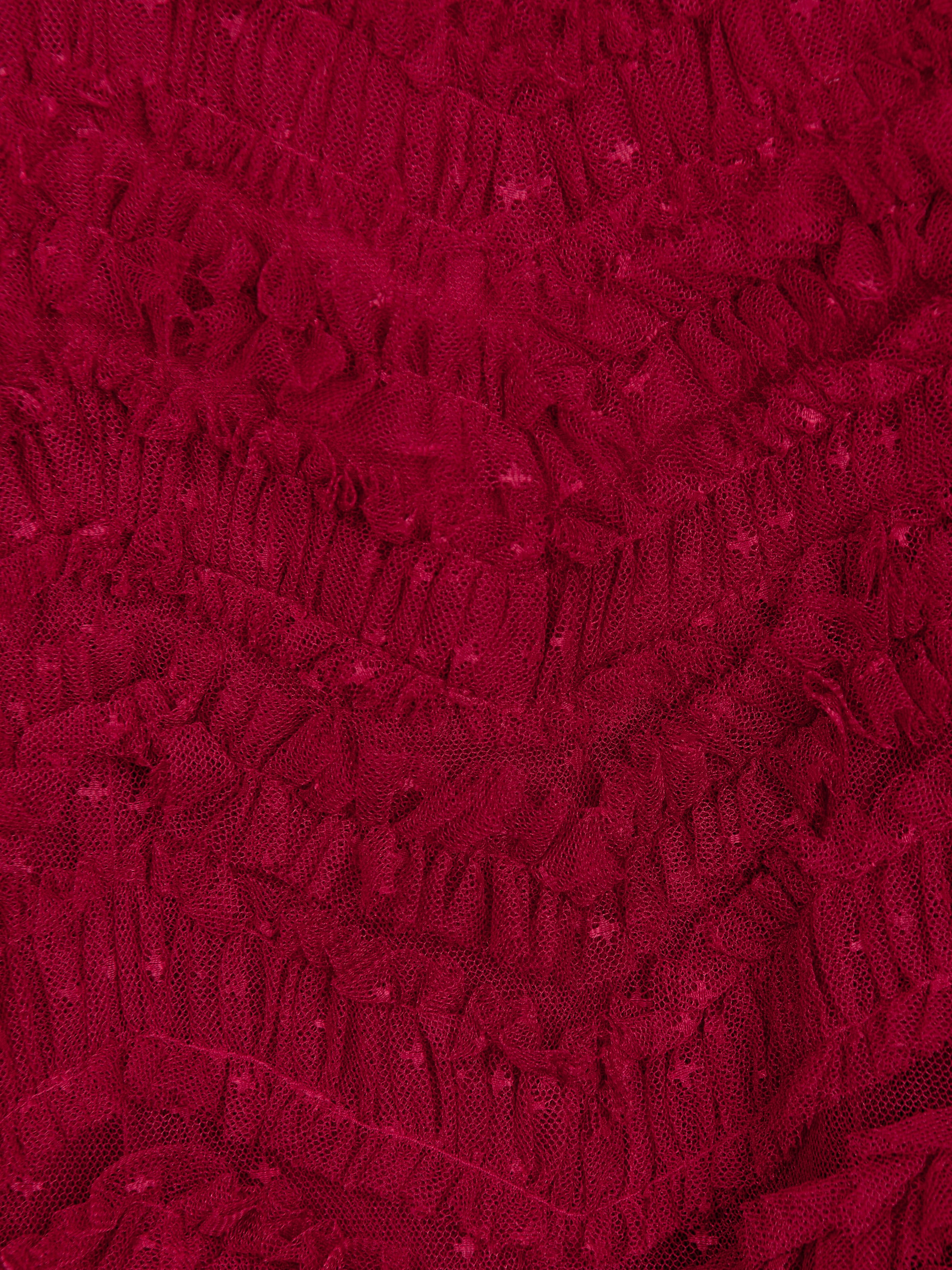 Needle & Thread Girls Elia Tulle Dress in Red
