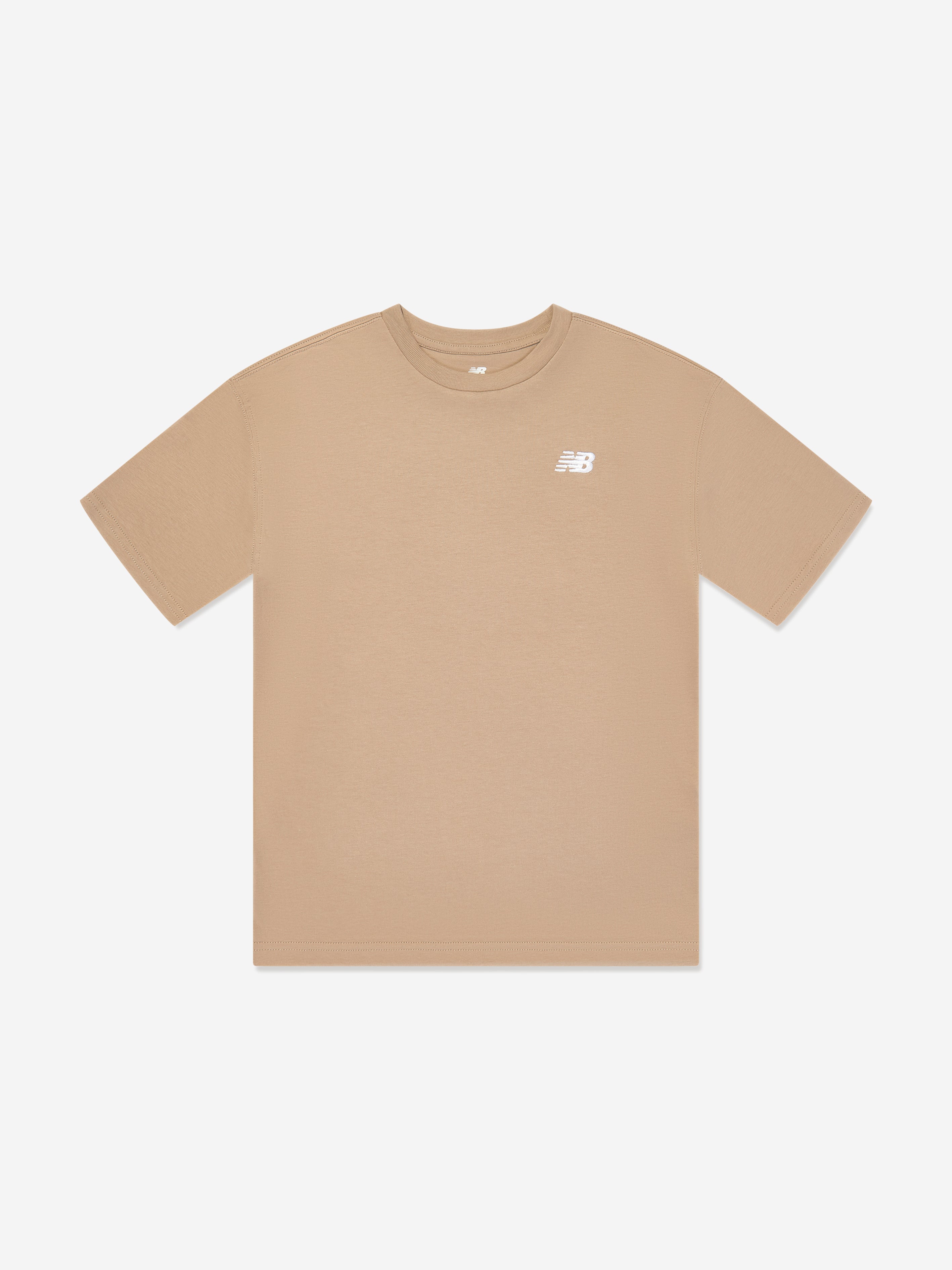 Boys Jersey Small Logo T-Shirt in Beige