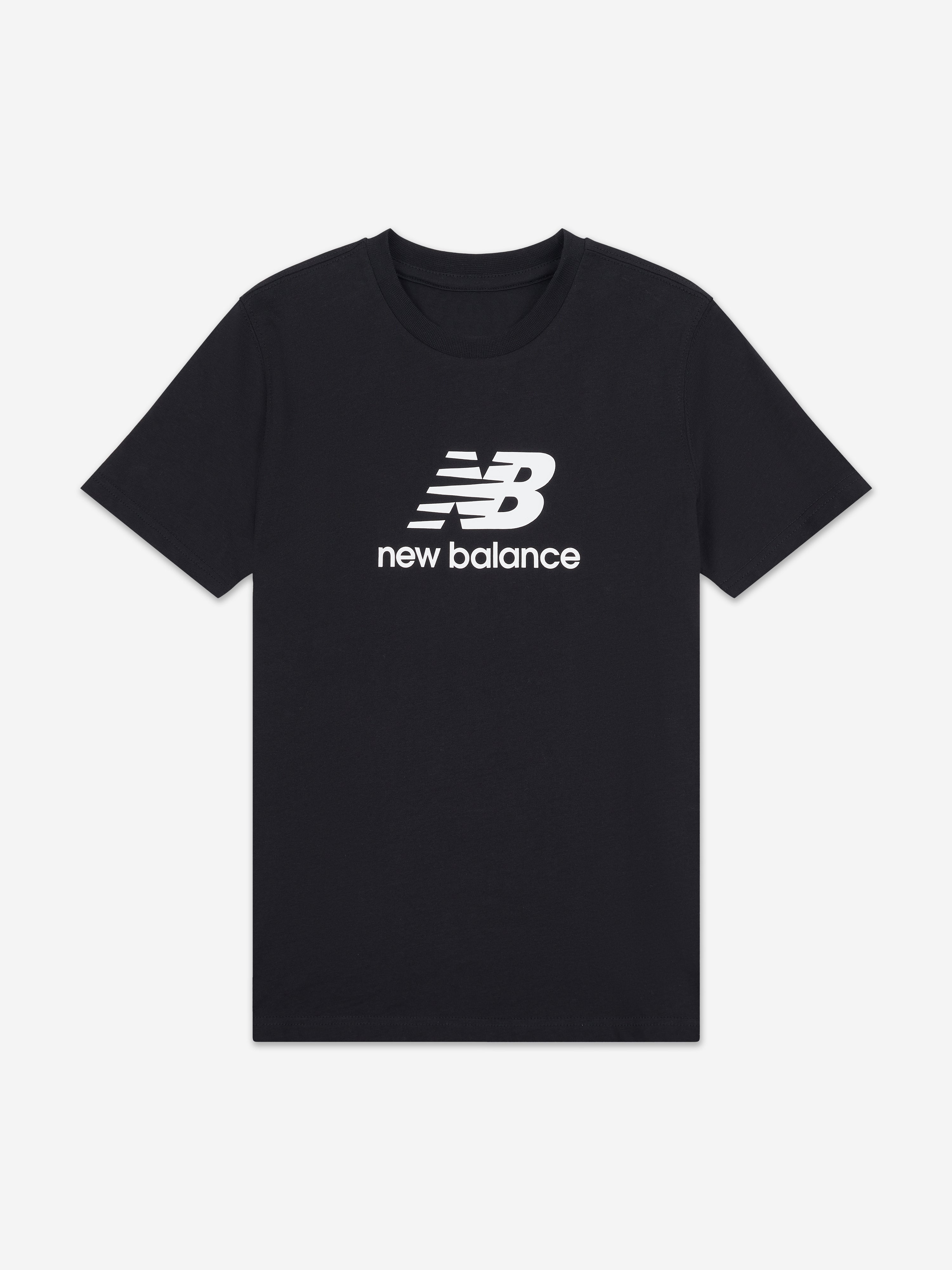 Boys Jersey Stacked Logo T-Shirt in Black