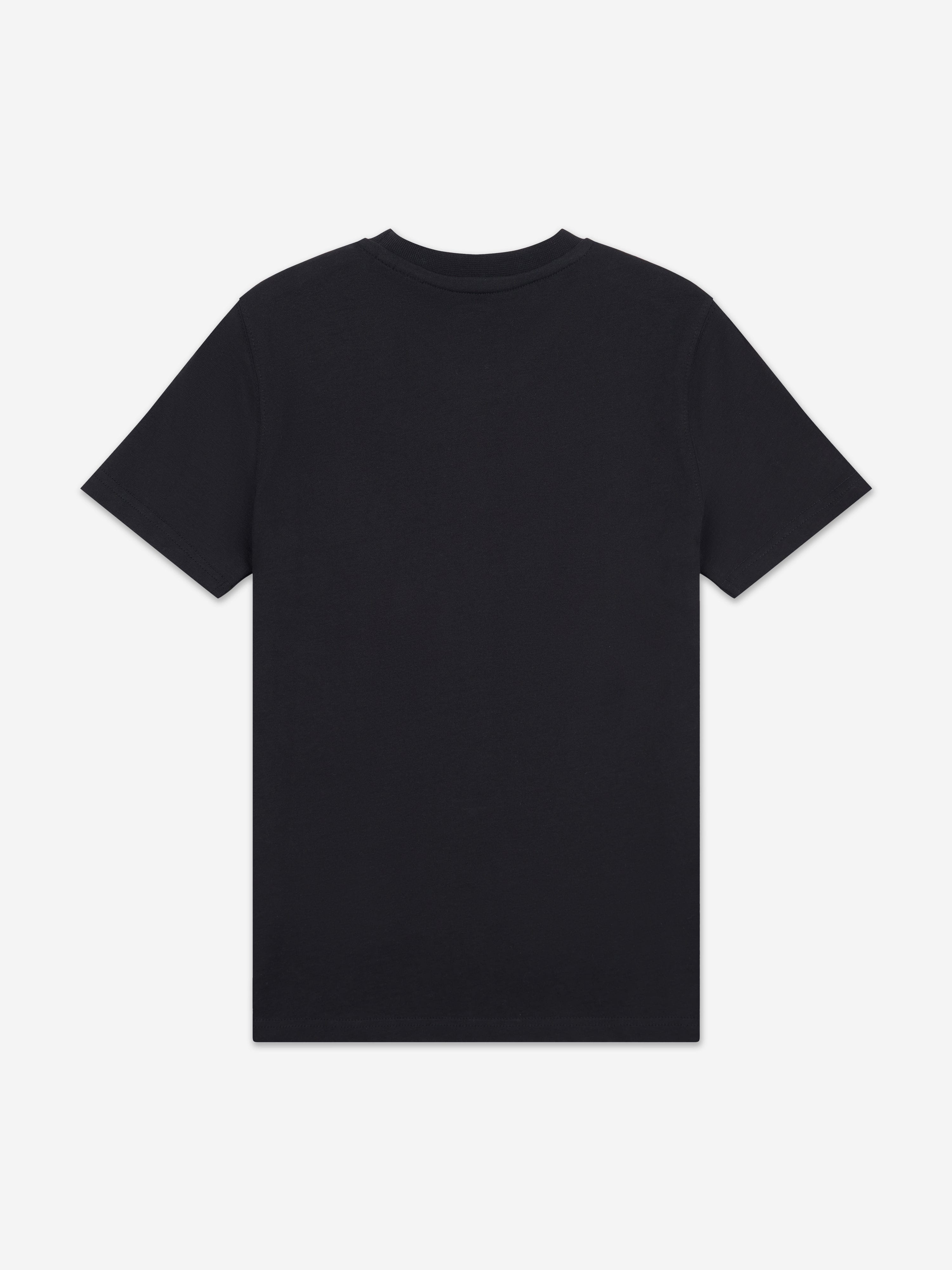Boys Jersey Stacked Logo T-Shirt in Black