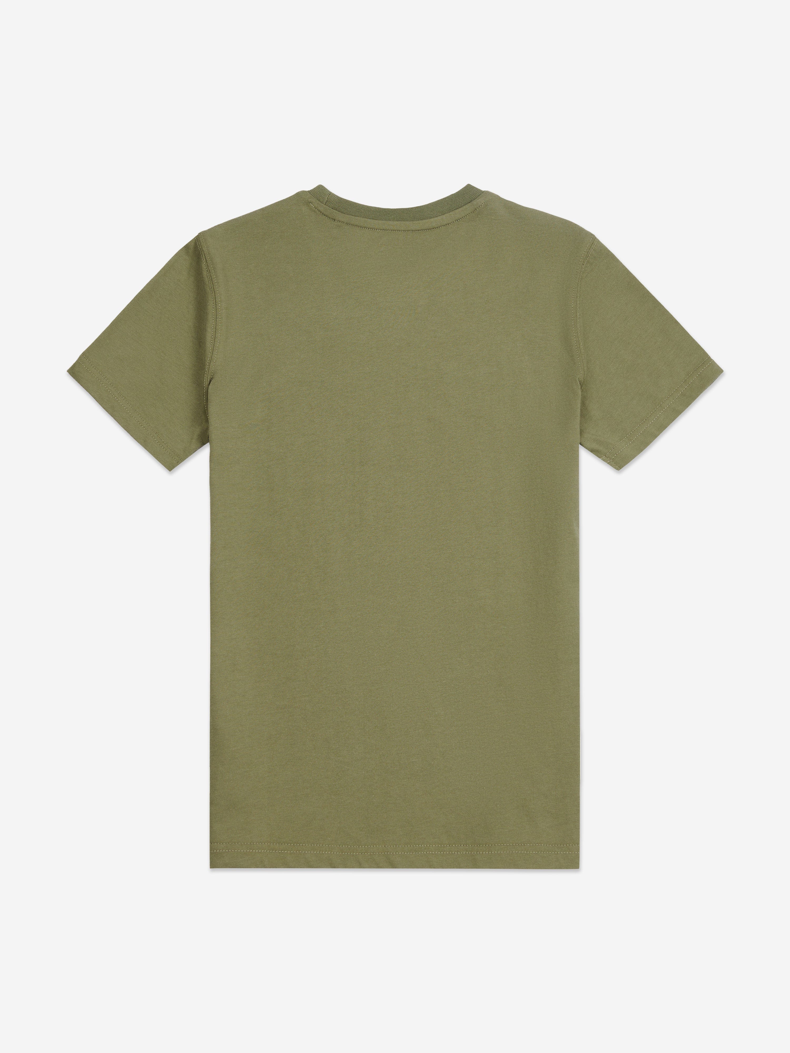 Boys Jersey Stacked Logo T-Shirt in Green