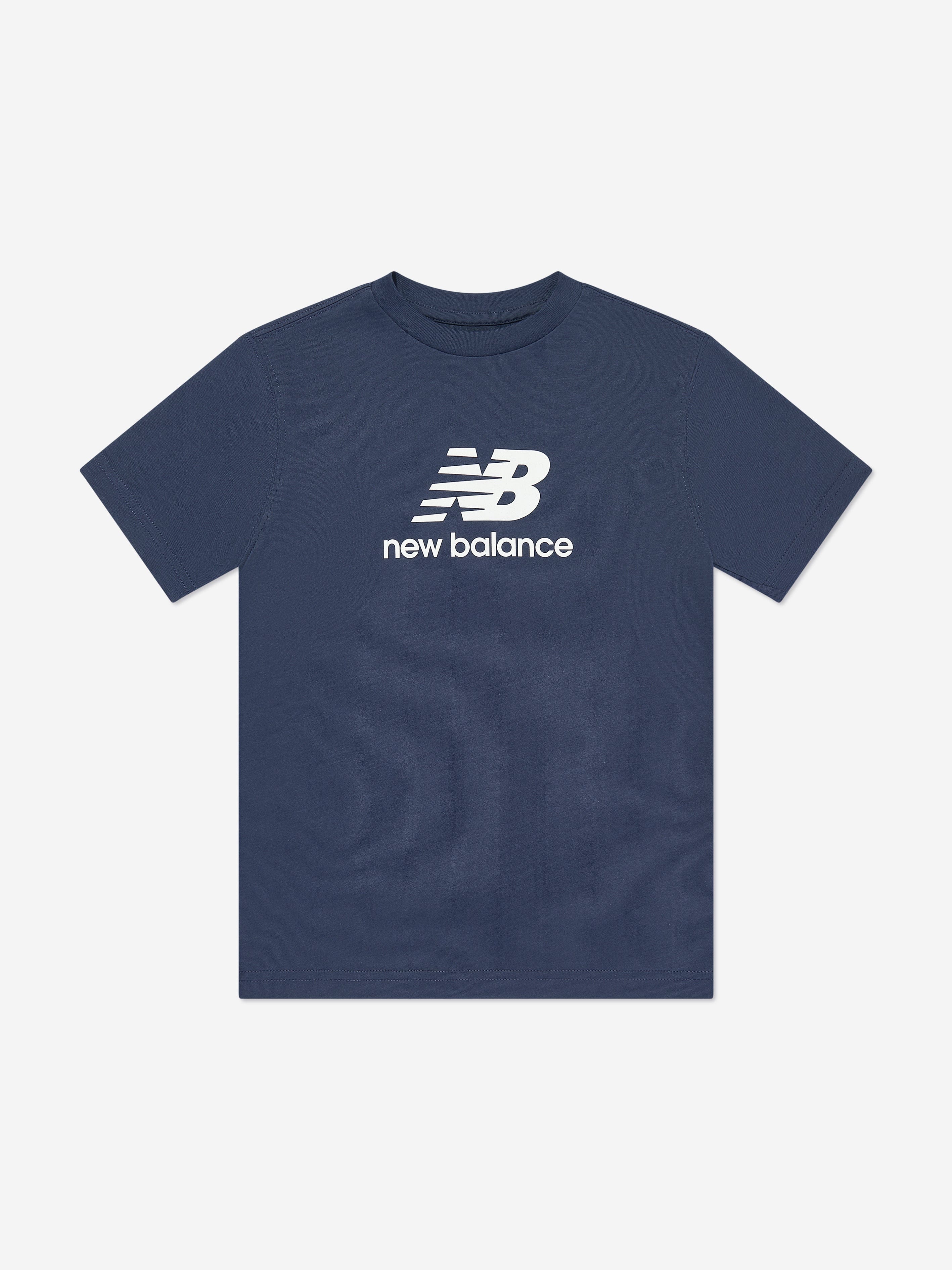 Boys Jersey Stacked Logo T-Shirt in Navy