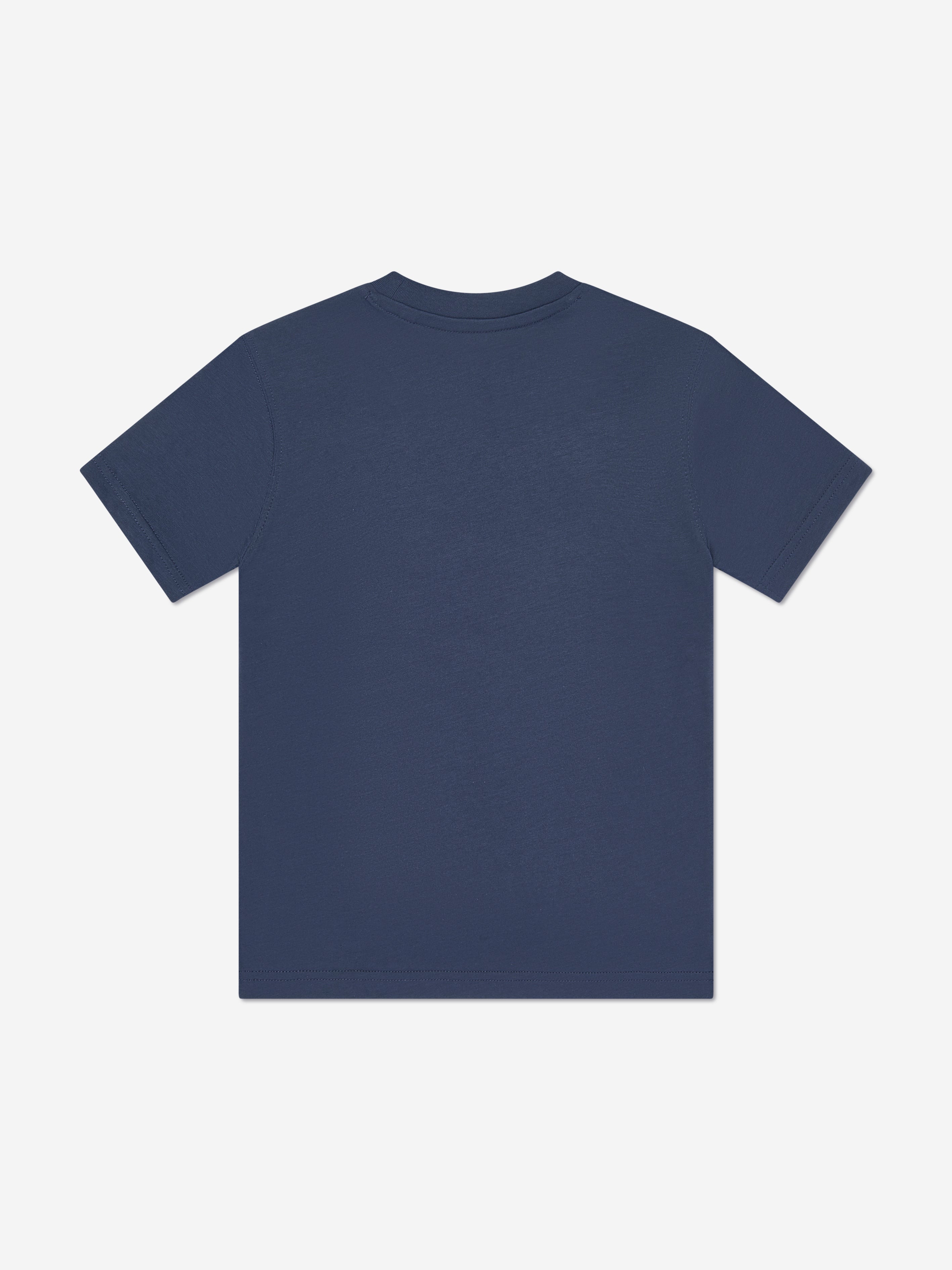 Boys Jersey Stacked Logo T-Shirt in Navy