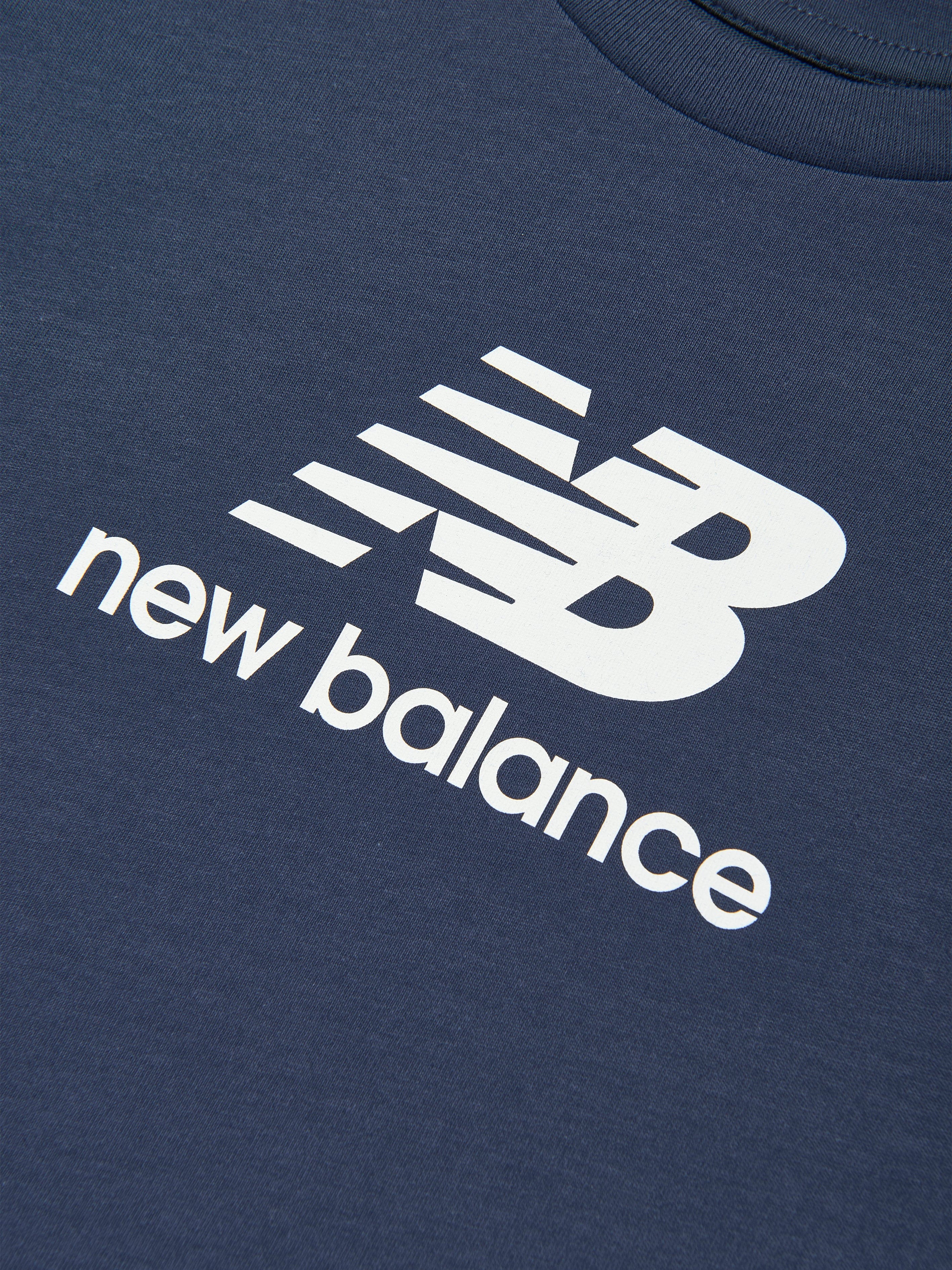 Boys Jersey Stacked Logo T-Shirt in Navy