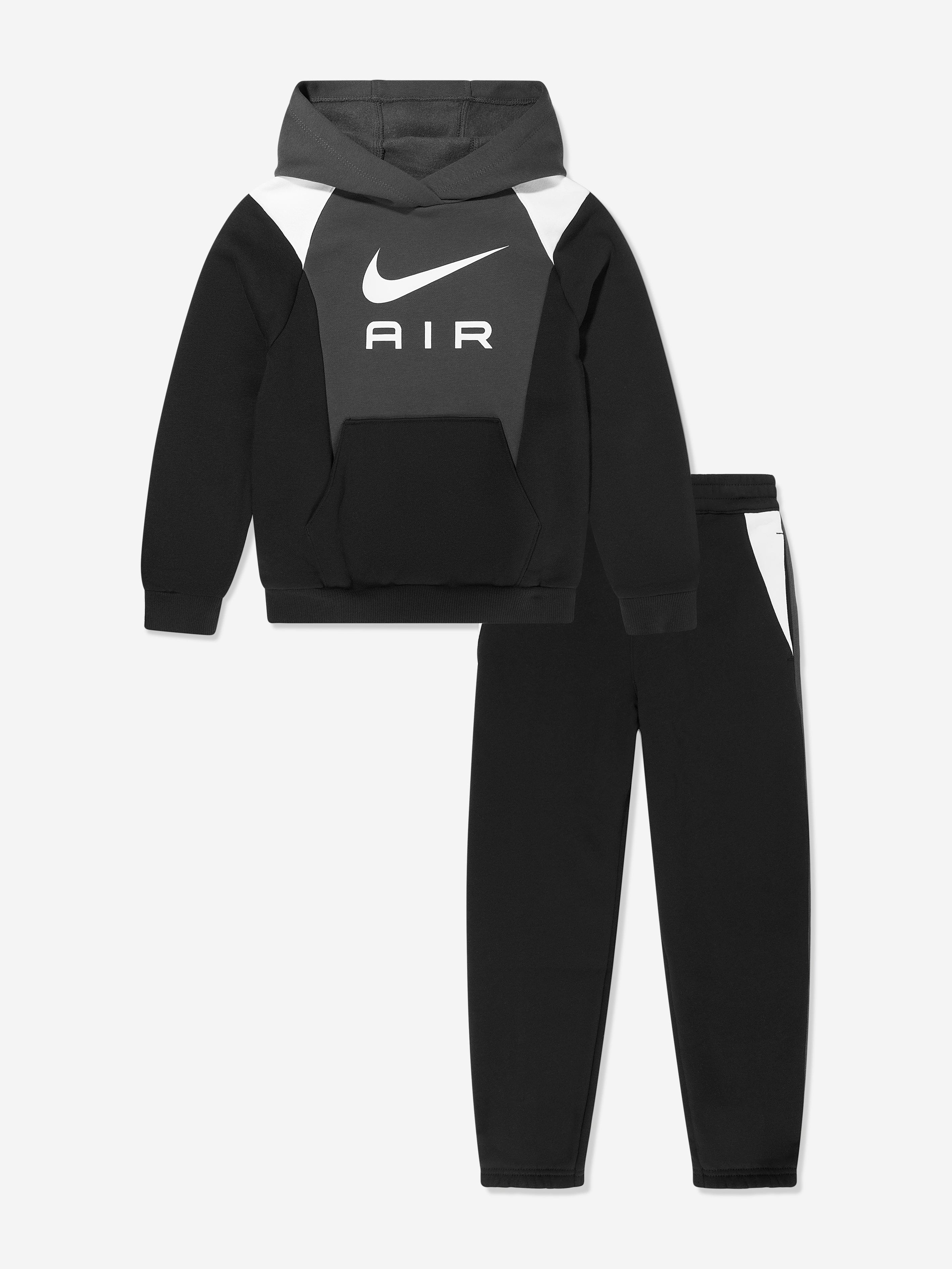Boys Air Fleece Tracksuit in Black