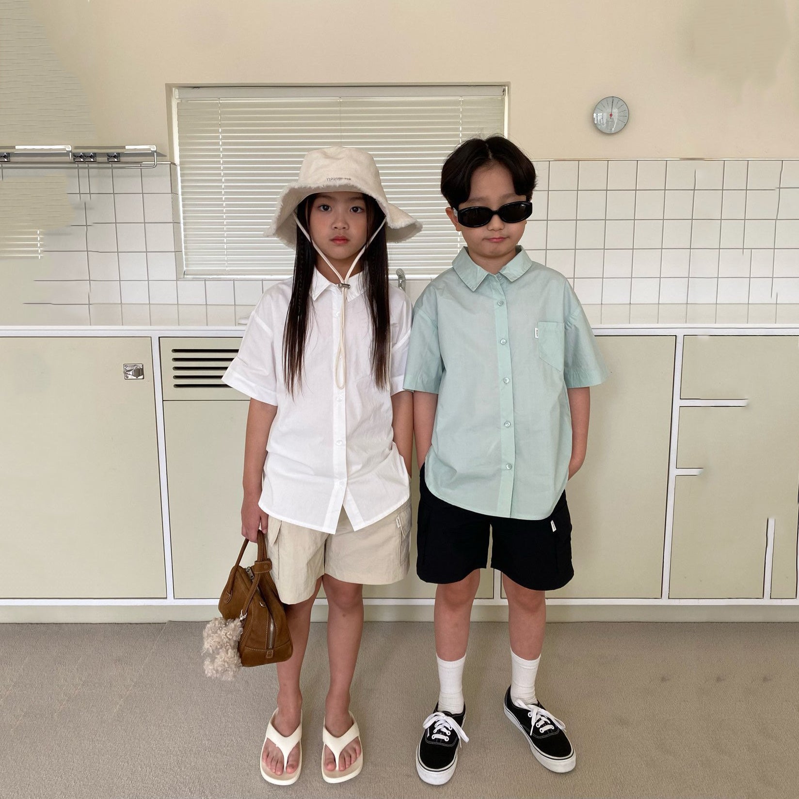Boys & Girls Mint Cotton Shirt