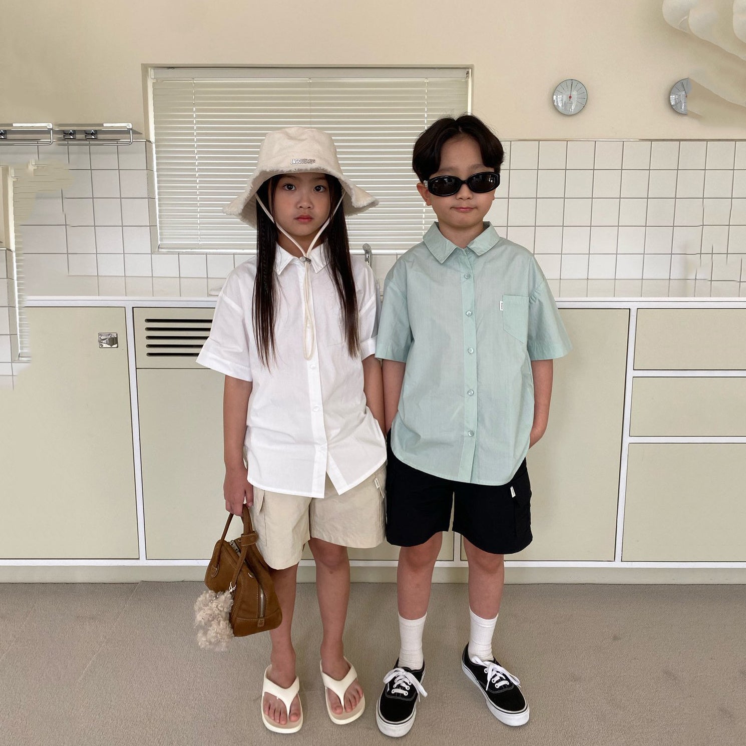 Boys & Girls Mint Cotton Shirt