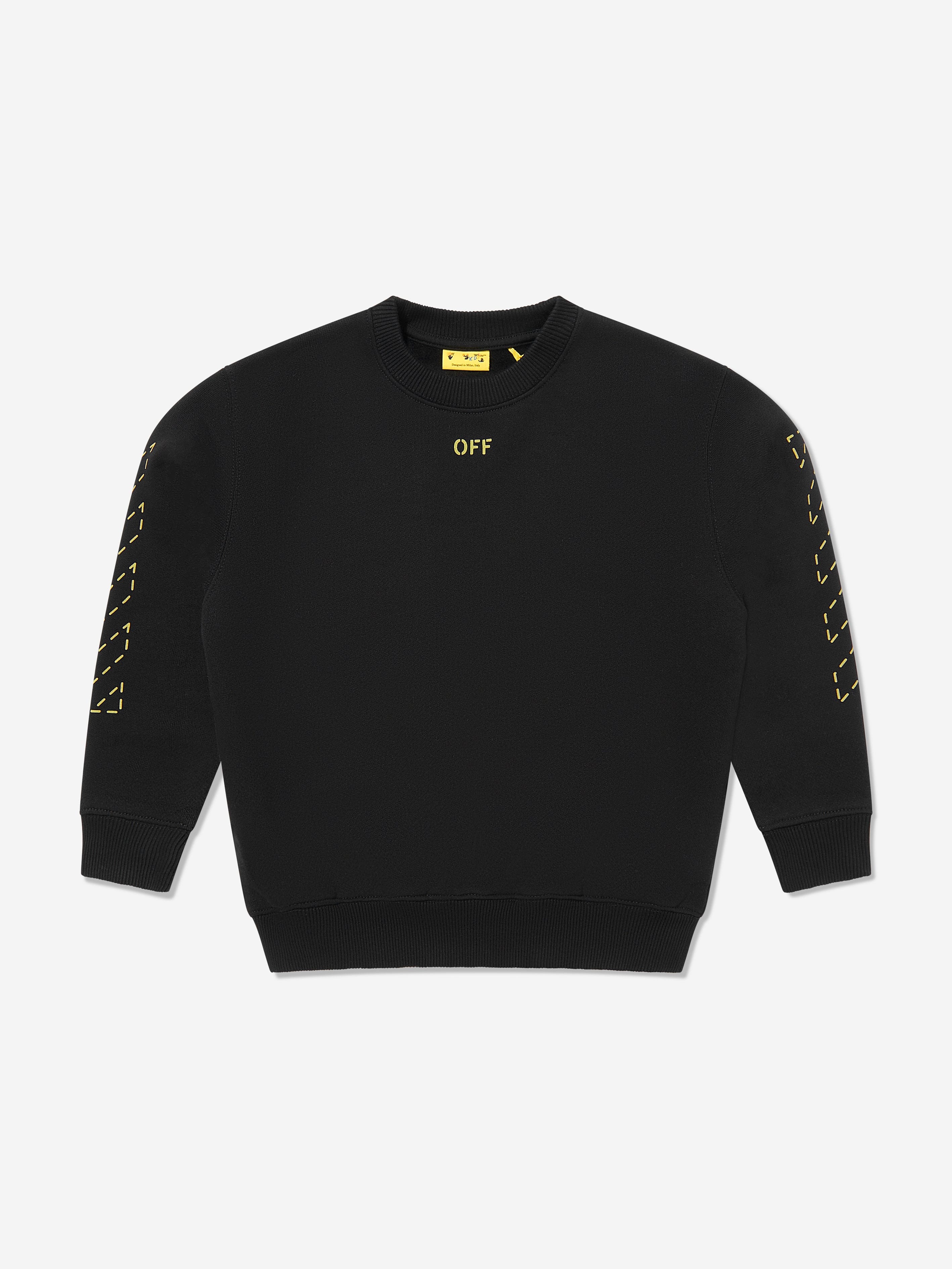 Kids Arrow Stitched Sweatshirit in Black