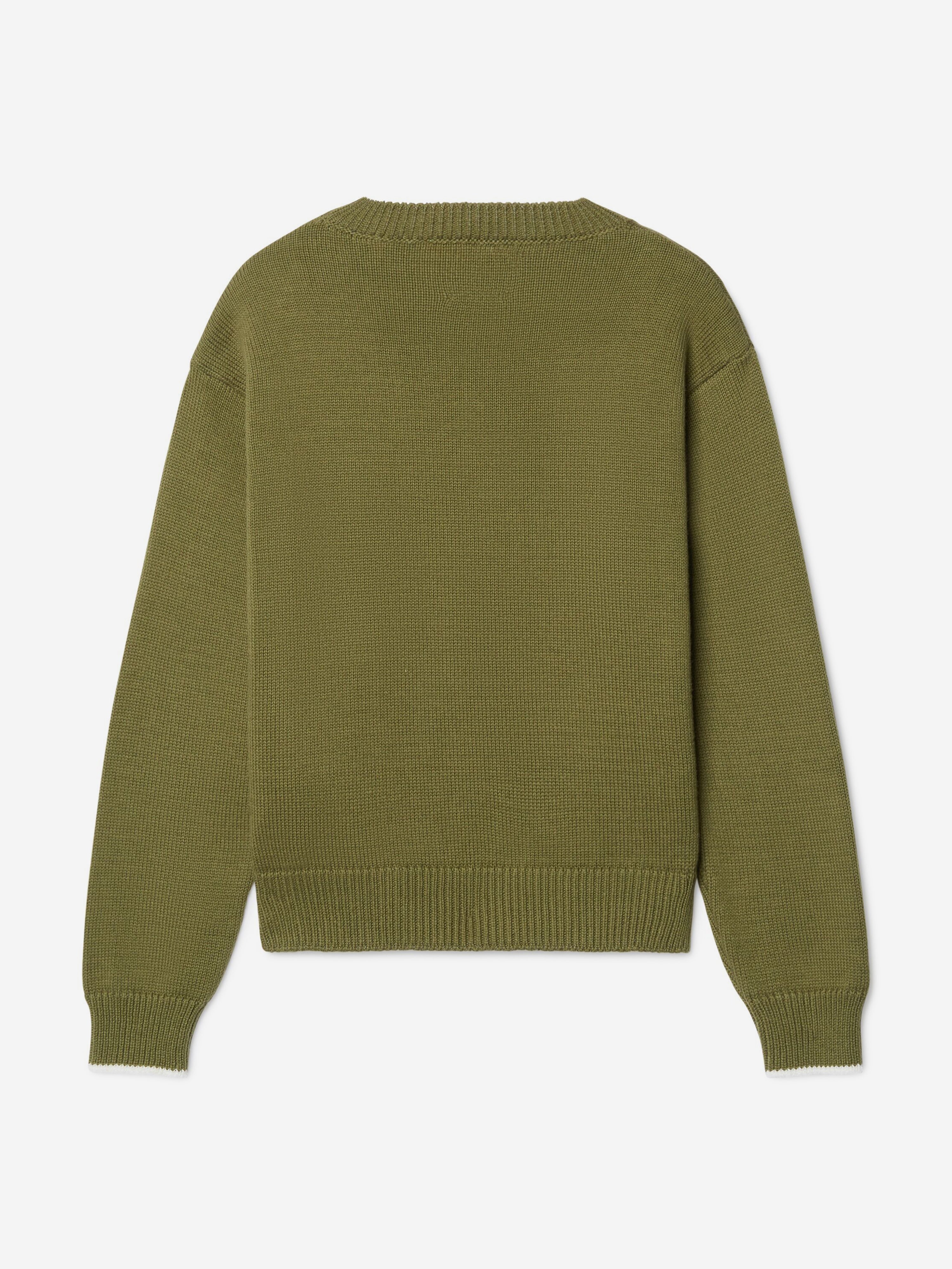 Off-White Boys Bookish Knit Jumper in Green