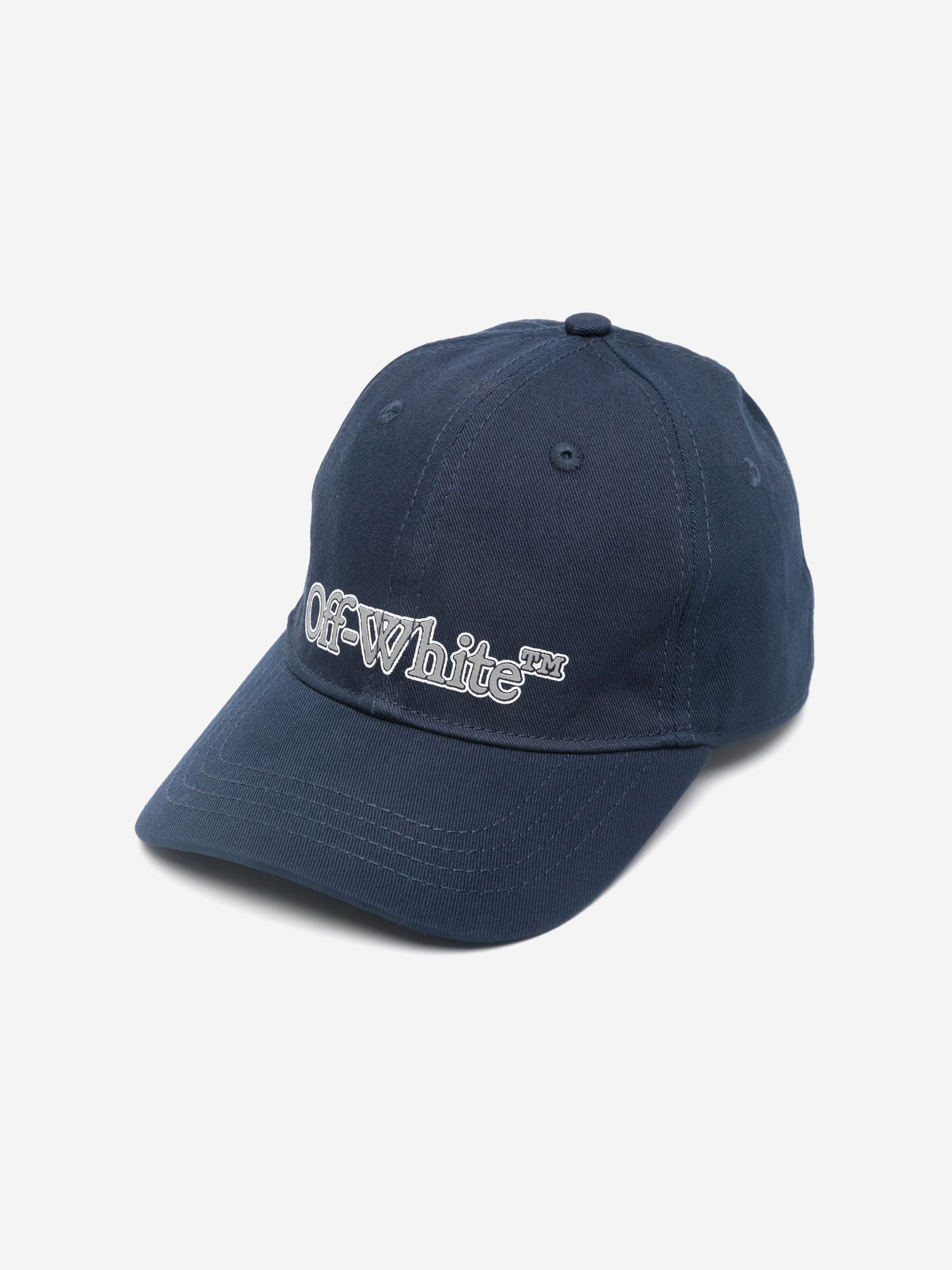 Off-White Kids Big Bookish Baseball Cap in Navy